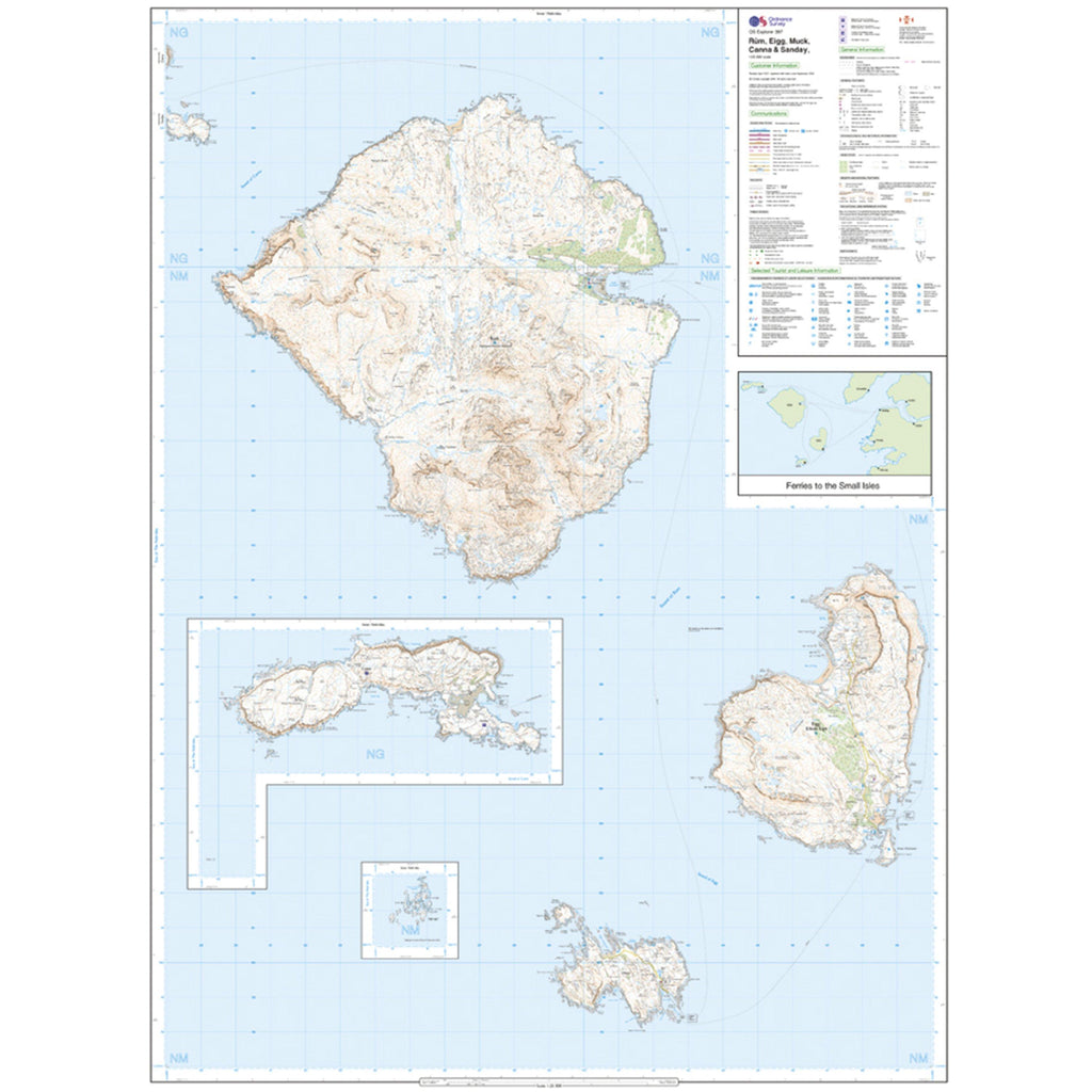 Explorer 397 Rum, Eigg, Muck, Canna & Sanday Map With Digital Version
