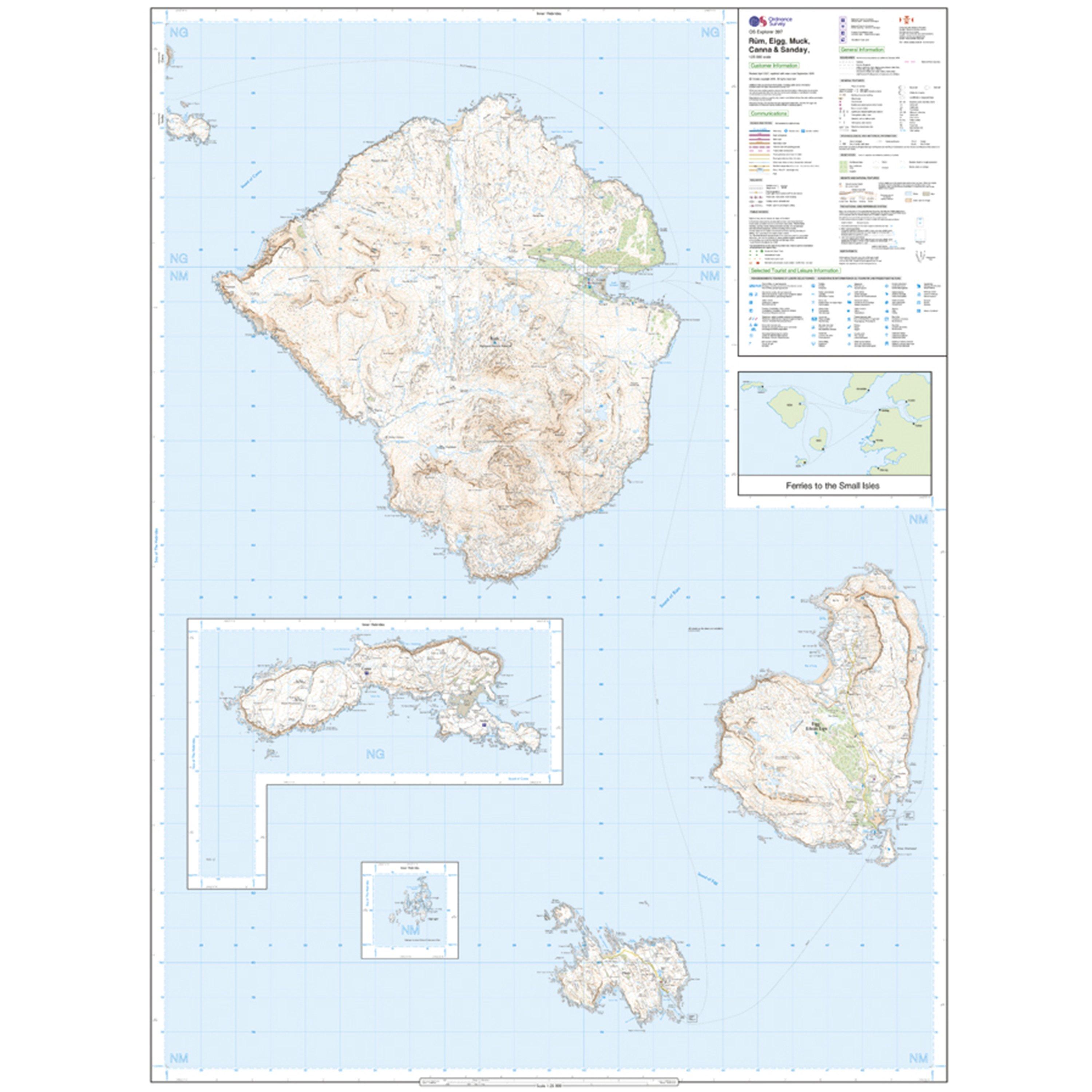 Explorer 397 Rum, Eigg, Muck, Canna & Sanday Map With Digital Version