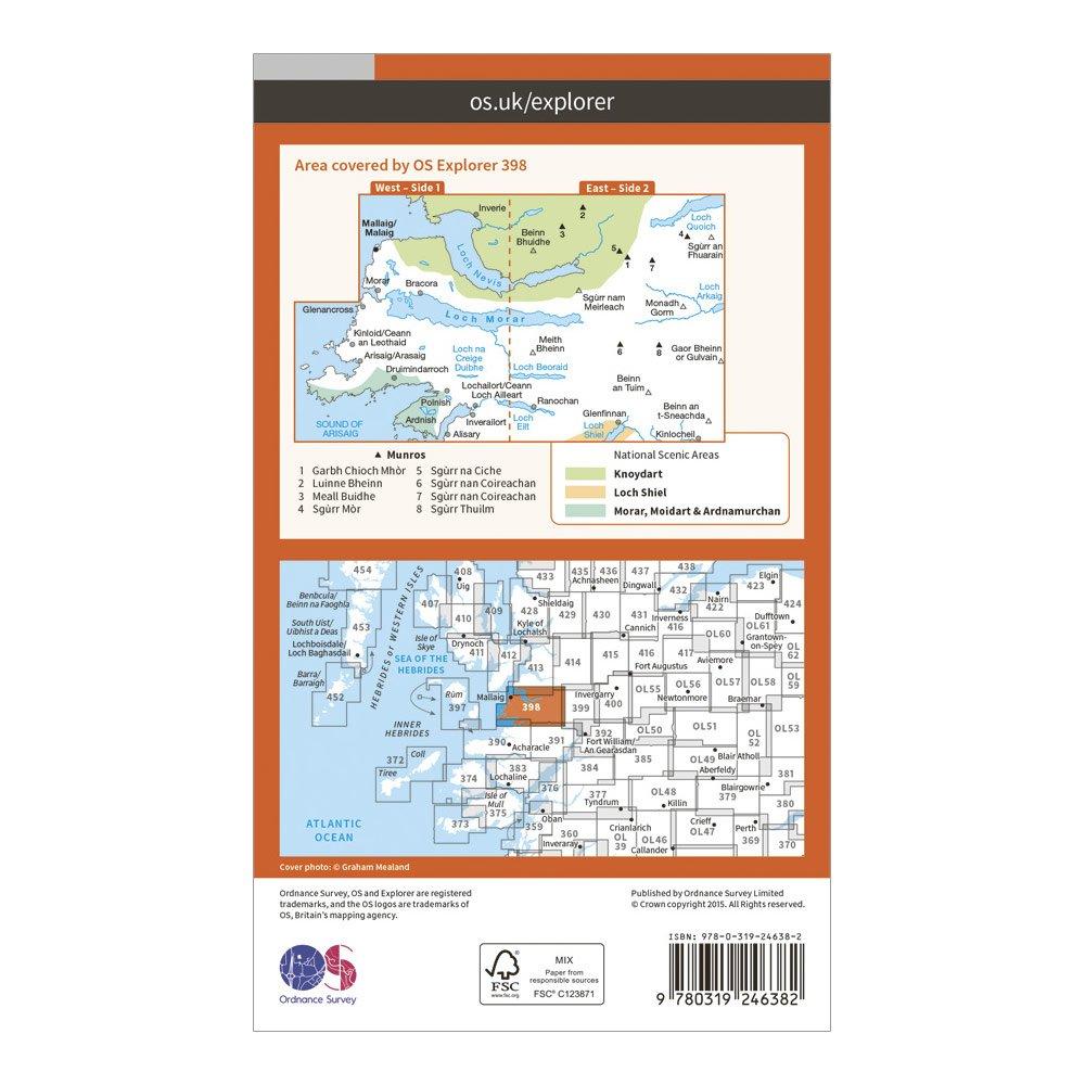 Explorer 398 Loch Morar & Mallaig Map With Digital Version