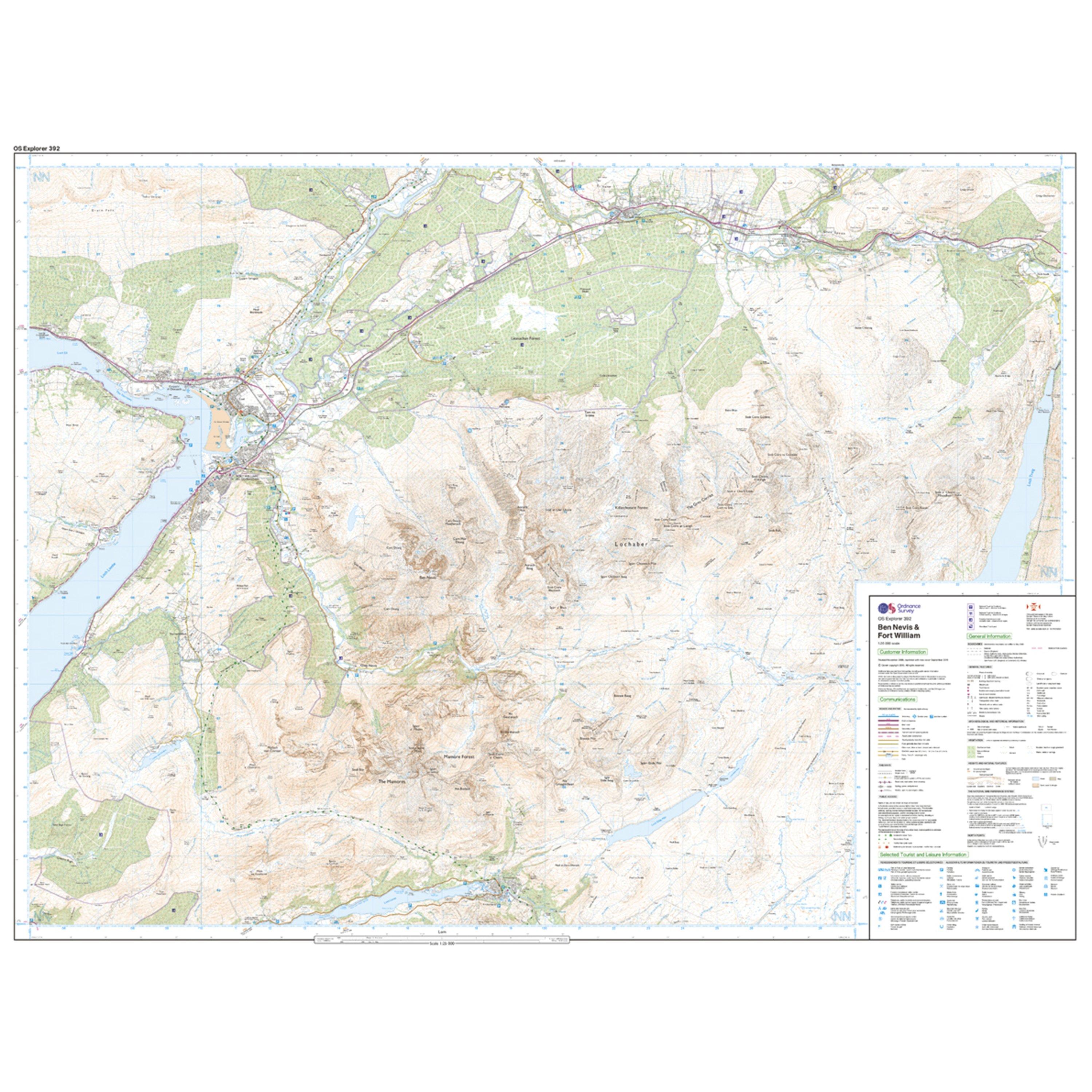 Explorer Active 392 Ben Nevis Map With Digital Version