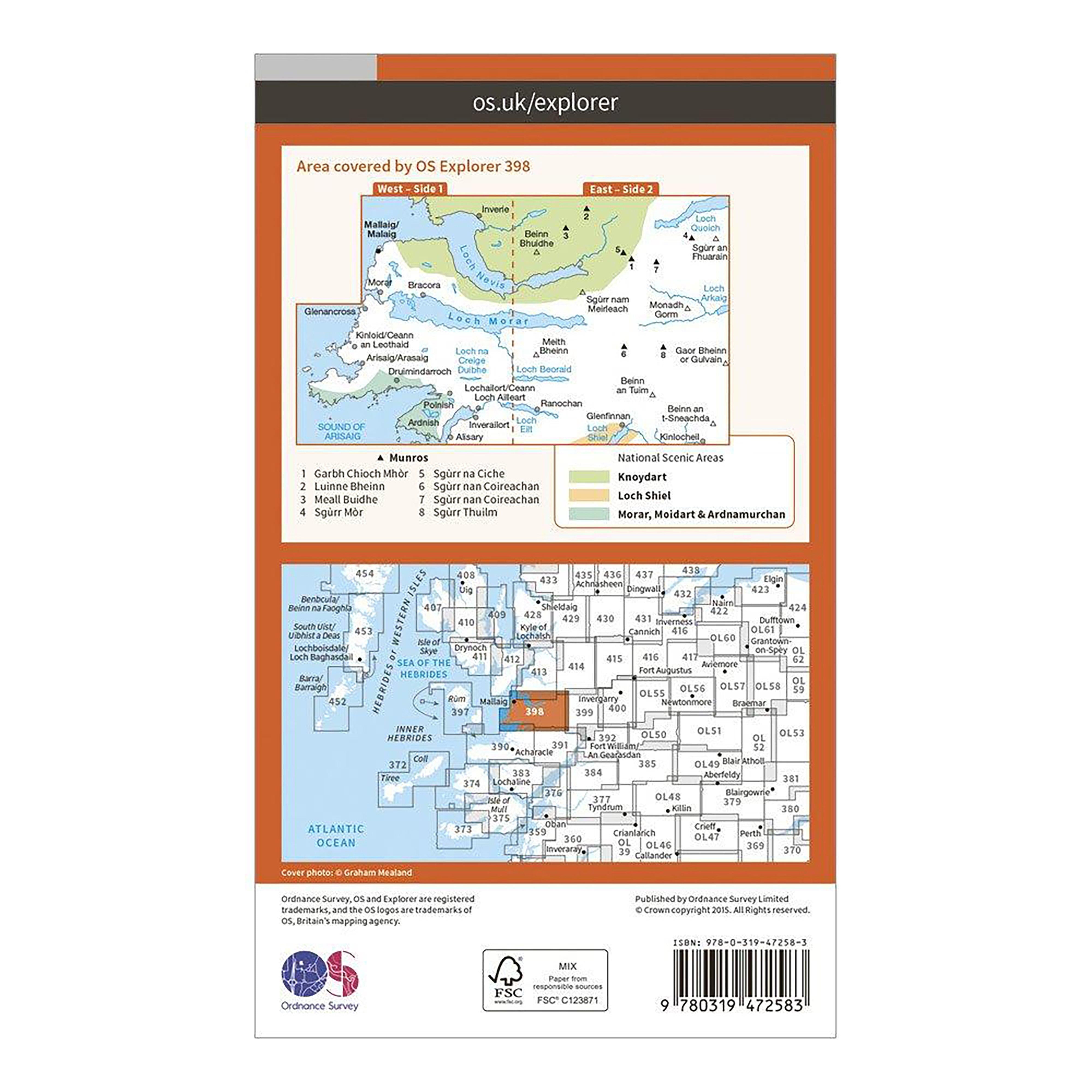 Explorer Active 398 Loch Morar & Mallaig Map With Digital Version