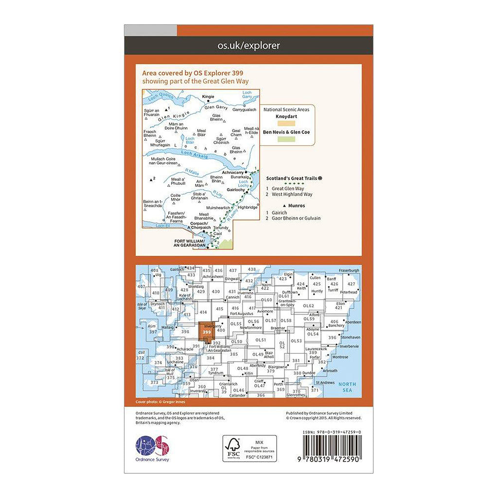 Explorer Active 399 Loch Arkaig Map With Digital Version