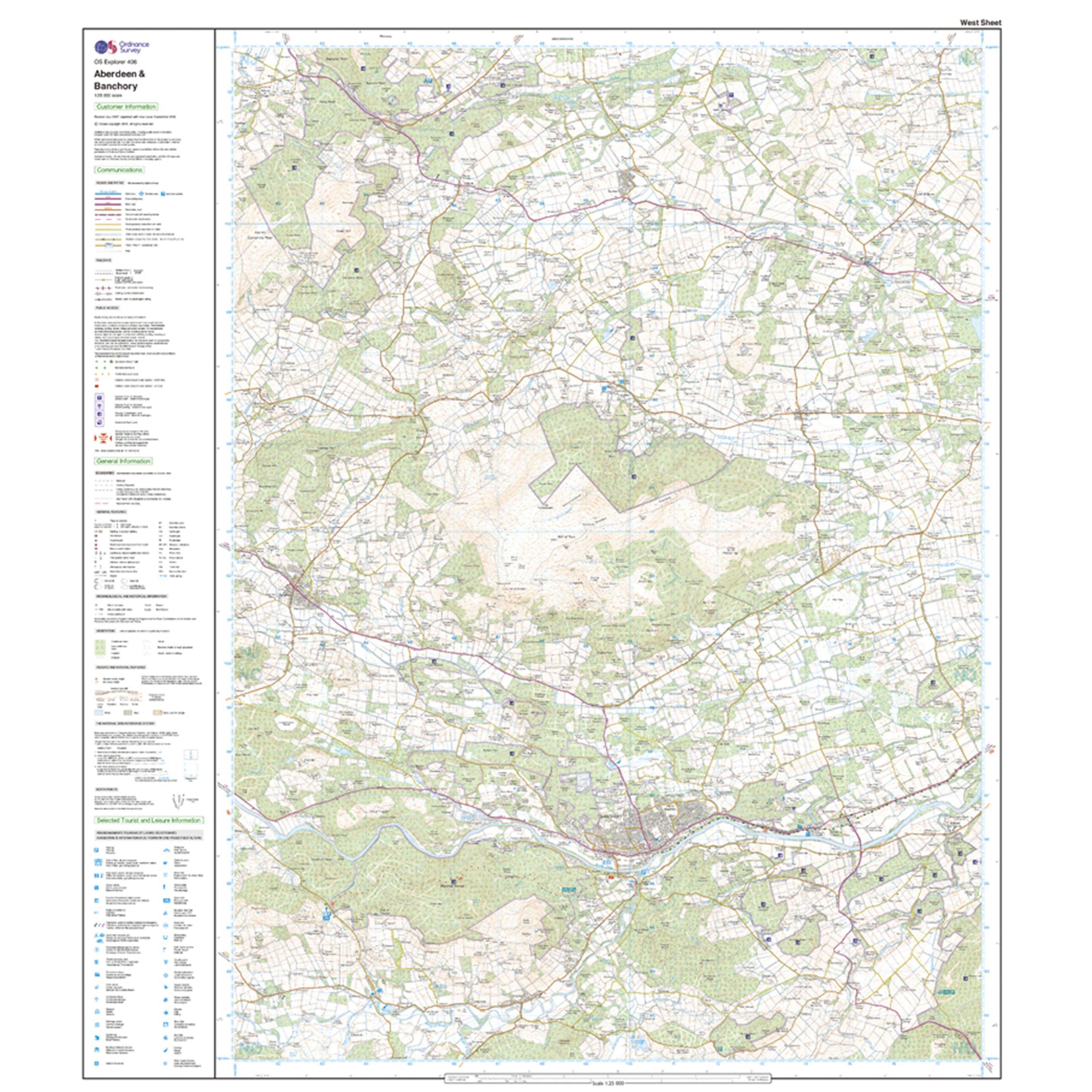 Explorer Active 406 Aberdeen & Banchory Map With Digital Version
