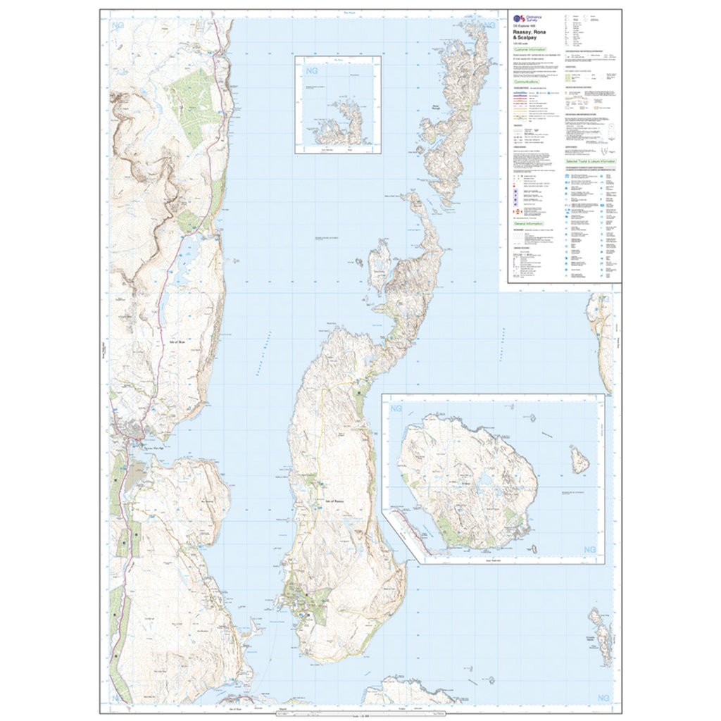 Explorer 409 Raasay, Rona & Scalpay Map With Digital Version