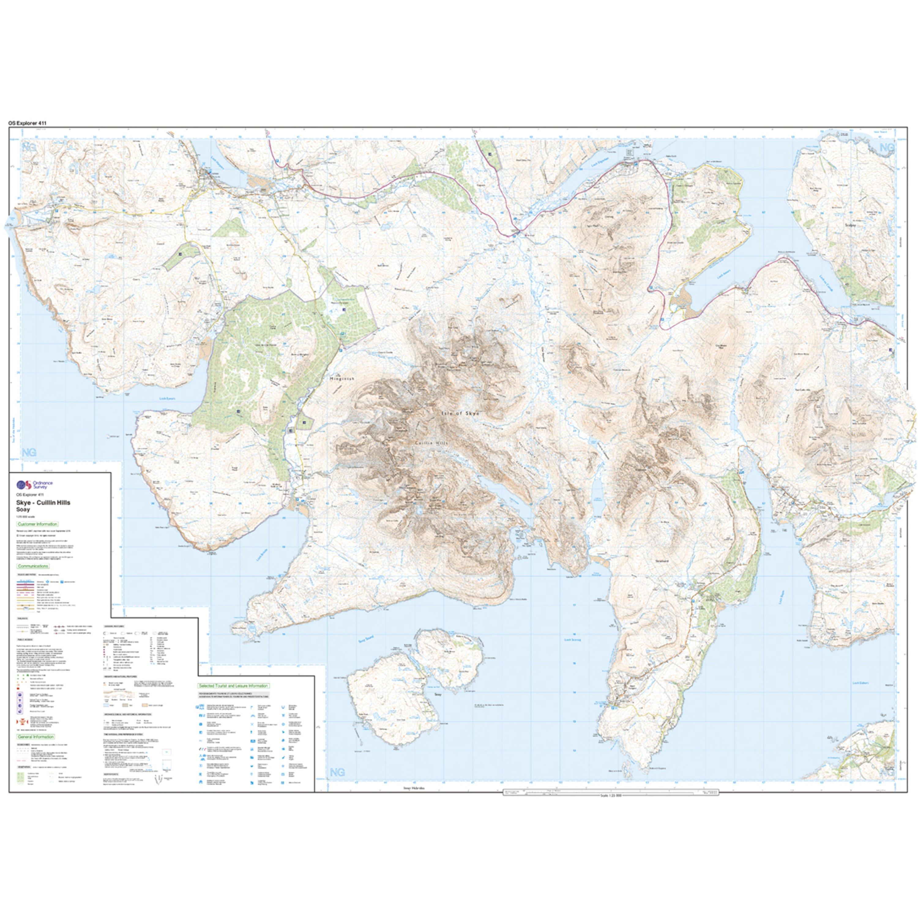 Explorer 411 Skye - Cuillin Hills Map With Digital Version