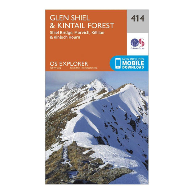 Ordnance Survey Explorer 414 Glan Shiel & Kintail Forest Map With ...