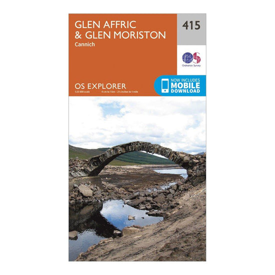Explorer 415 Glen Affric & Glen Moriston Map With Digital Version