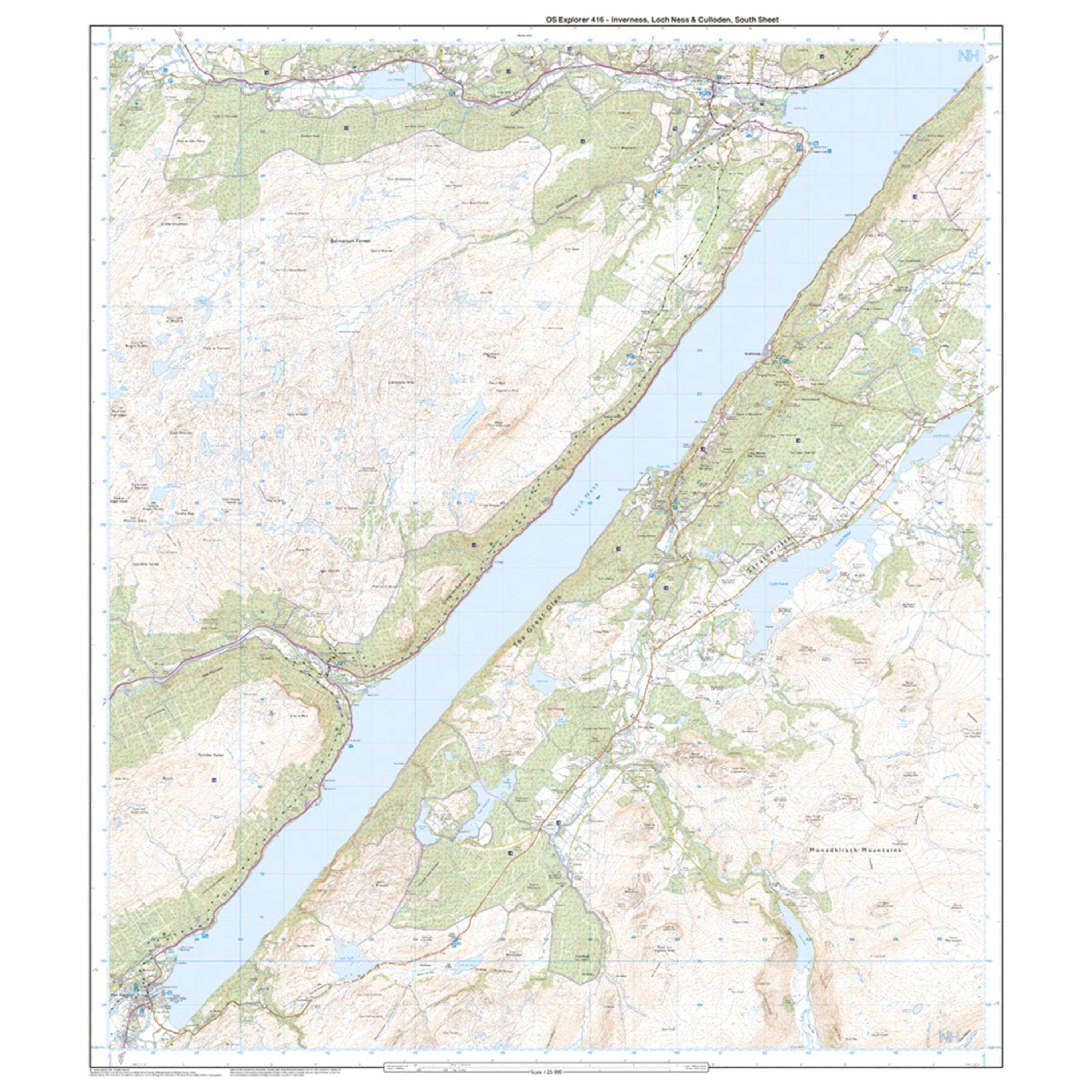 Explorer 416 Inverness, Loch Ness & Culloden Map With Digital Version
