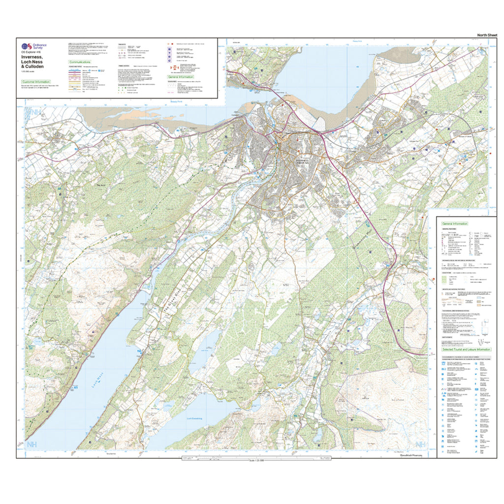 Explorer Active 416 Inverness, Loch Ness & Culloden Map With Digital Version