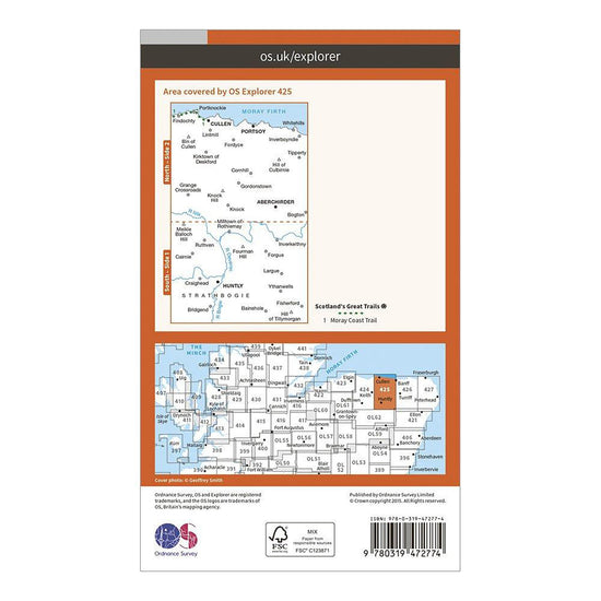 Explorer Active 425 Huntly & Cullen Map With Digital Version