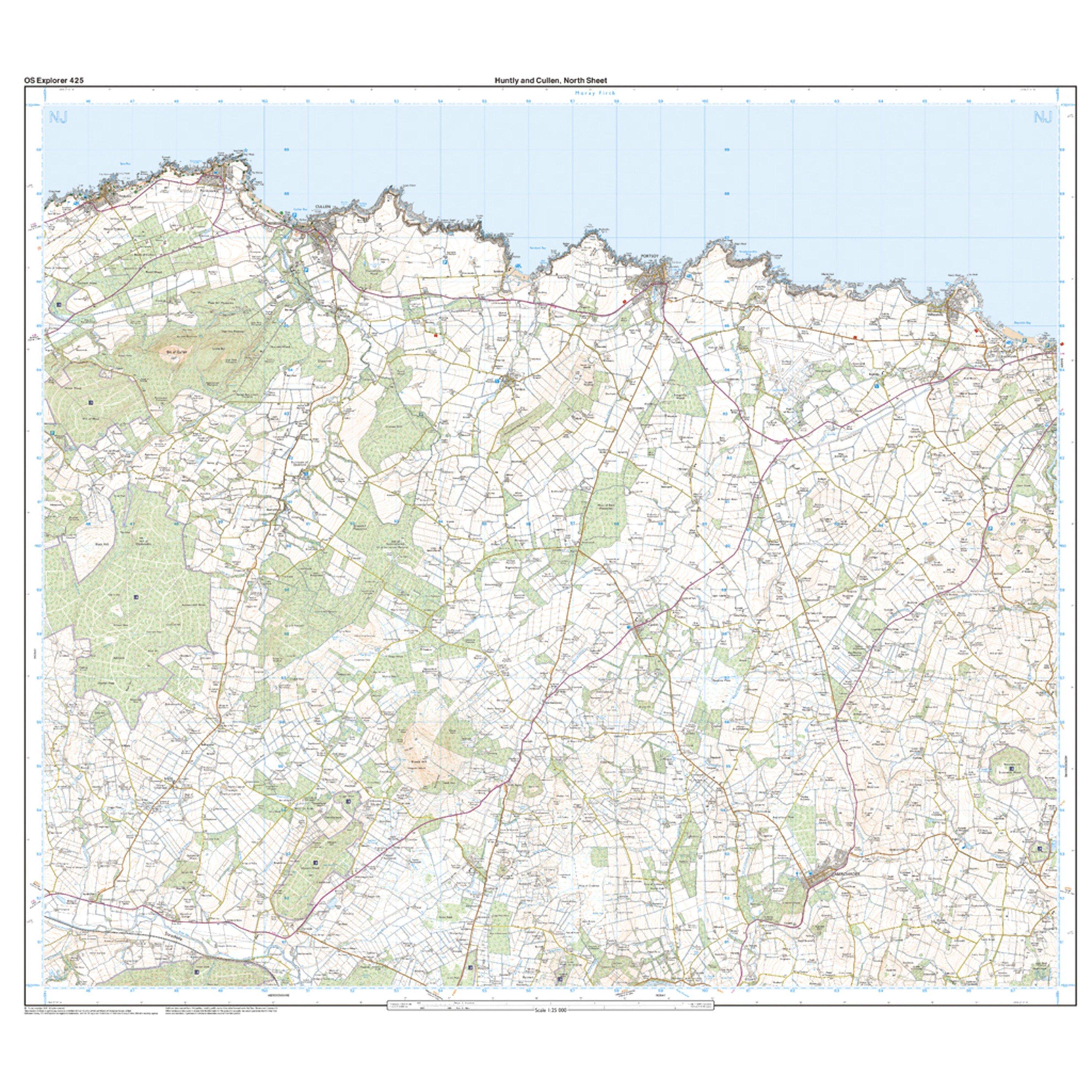 Explorer Active 425 Huntly & Cullen Map With Digital Version