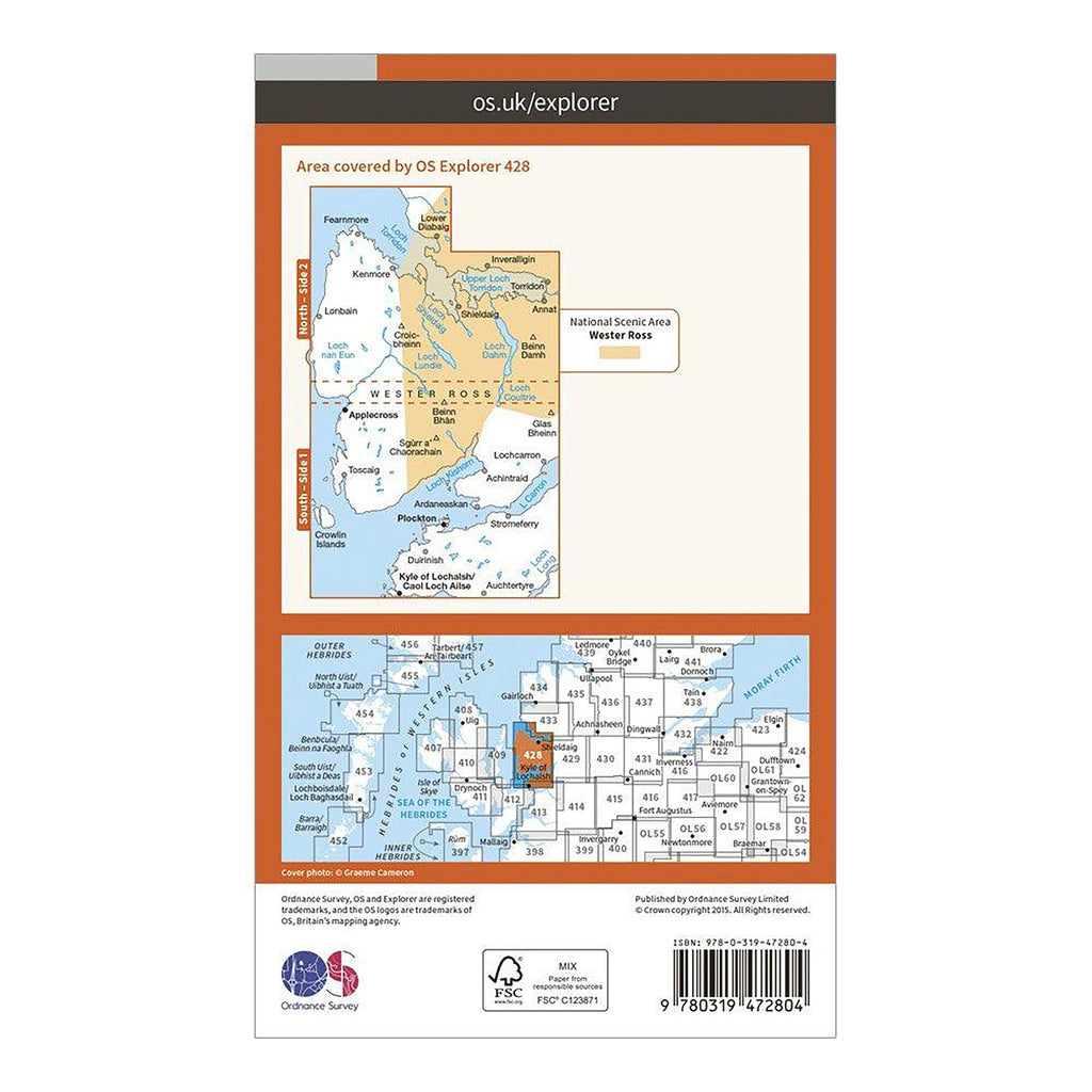 Explorer Active 428 Kyle of Lochalsh, Plockton & Applecross Map With Digital Version