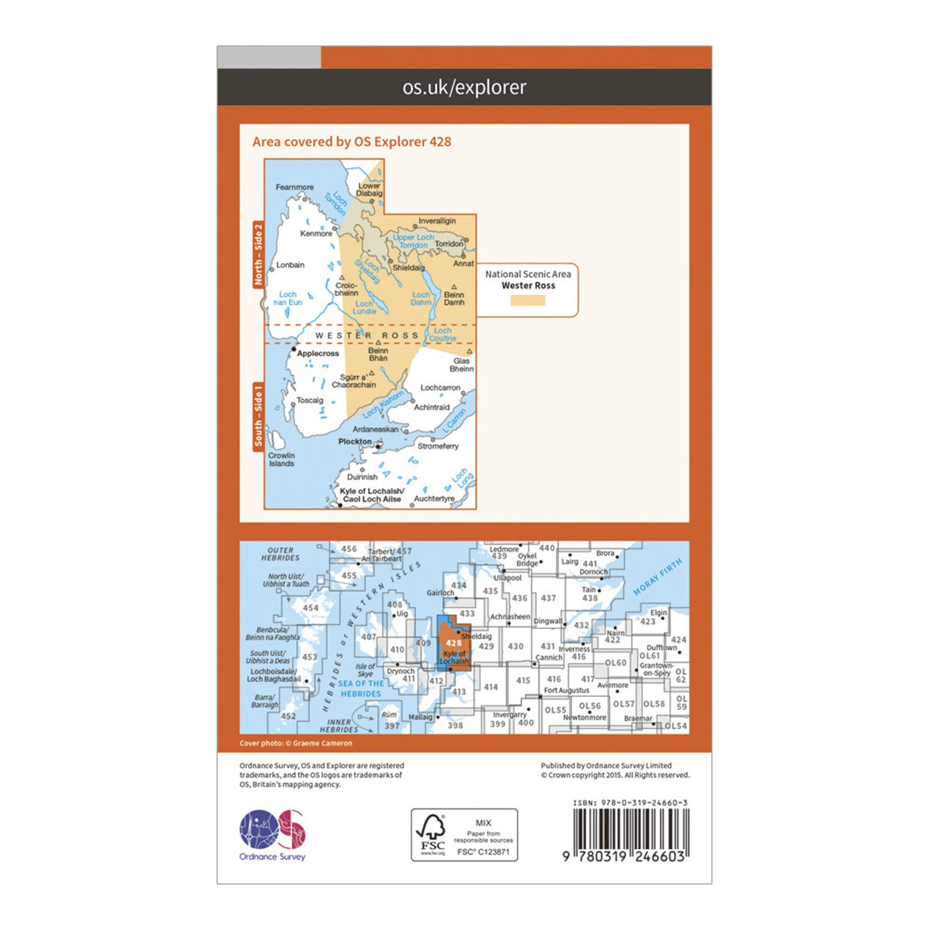 Explorer 428 Kyle of Lochalsh, Plockton & Applecross Map With Digital Version