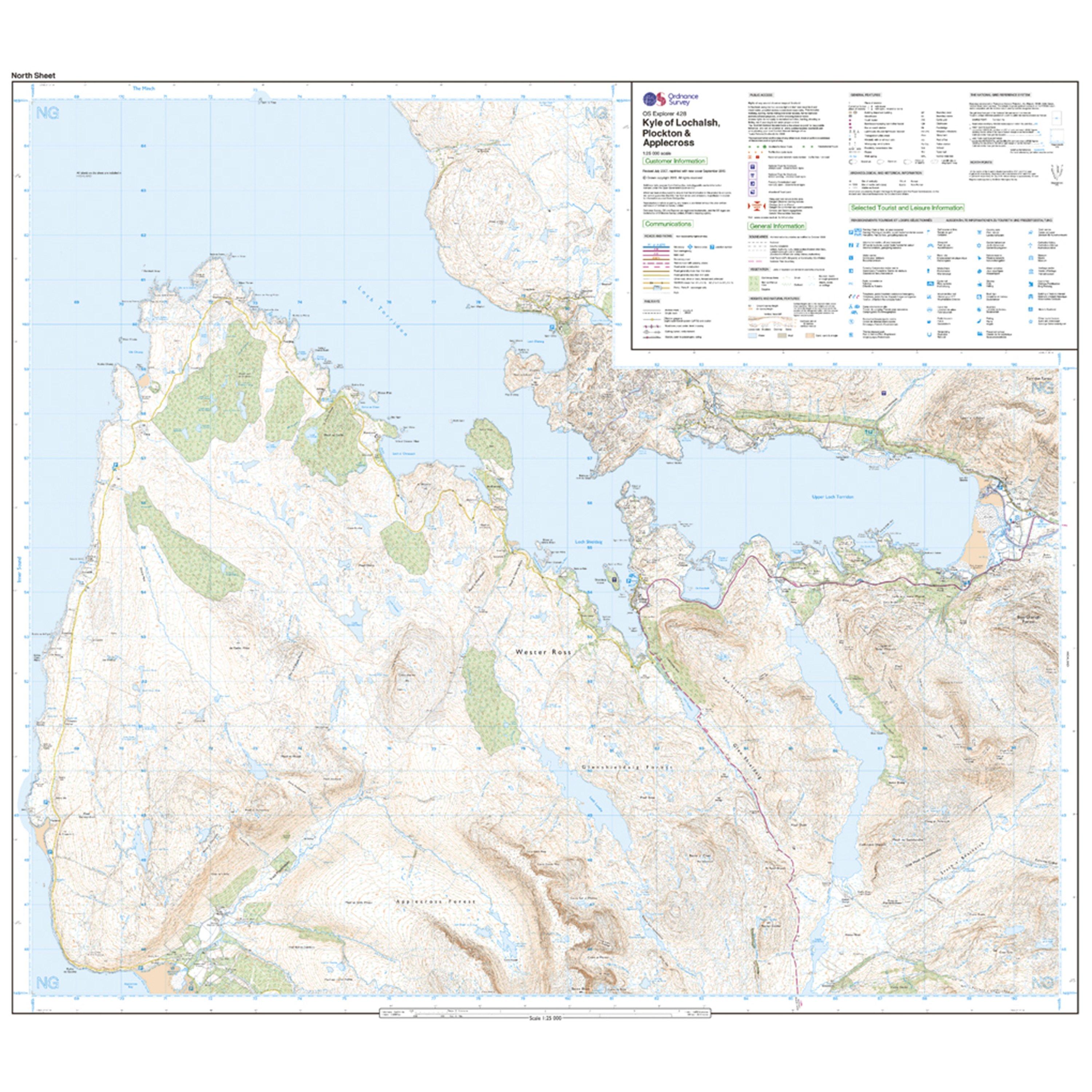 Explorer 428 Kyle of Lochalsh, Plockton & Applecross Map With Digital Version