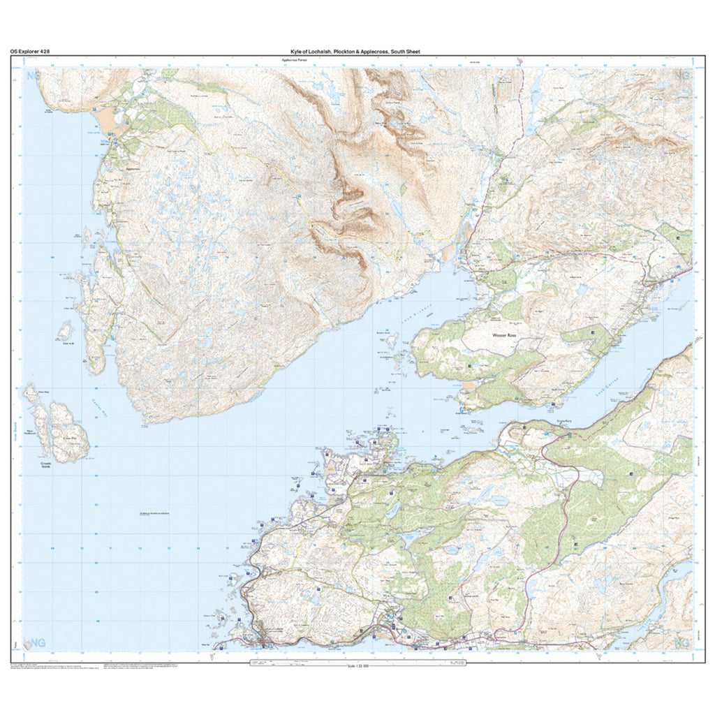 Explorer 428 Kyle of Lochalsh, Plockton & Applecross Map With Digital Version