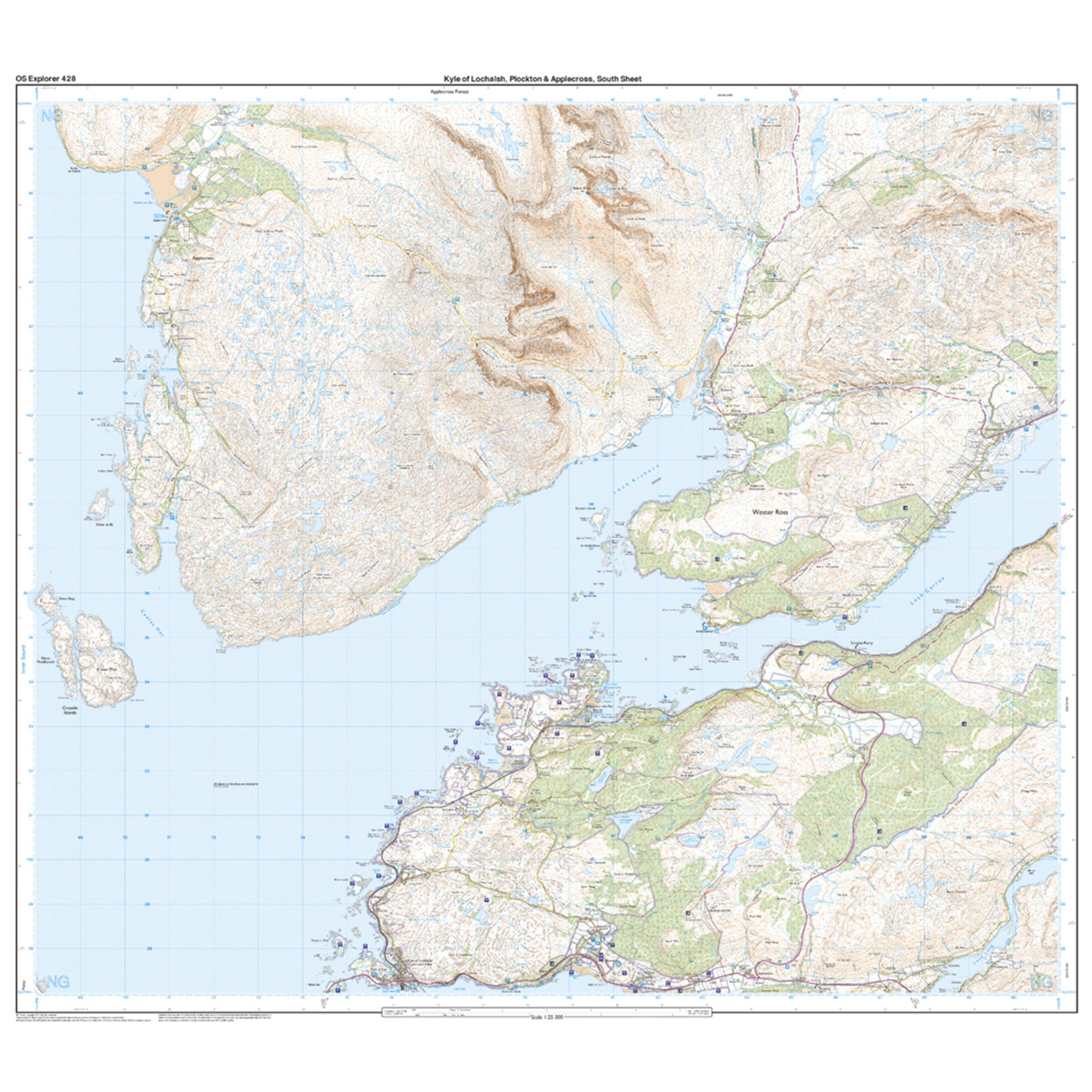 Explorer 428 Kyle of Lochalsh, Plockton & Applecross Map With Digital Version