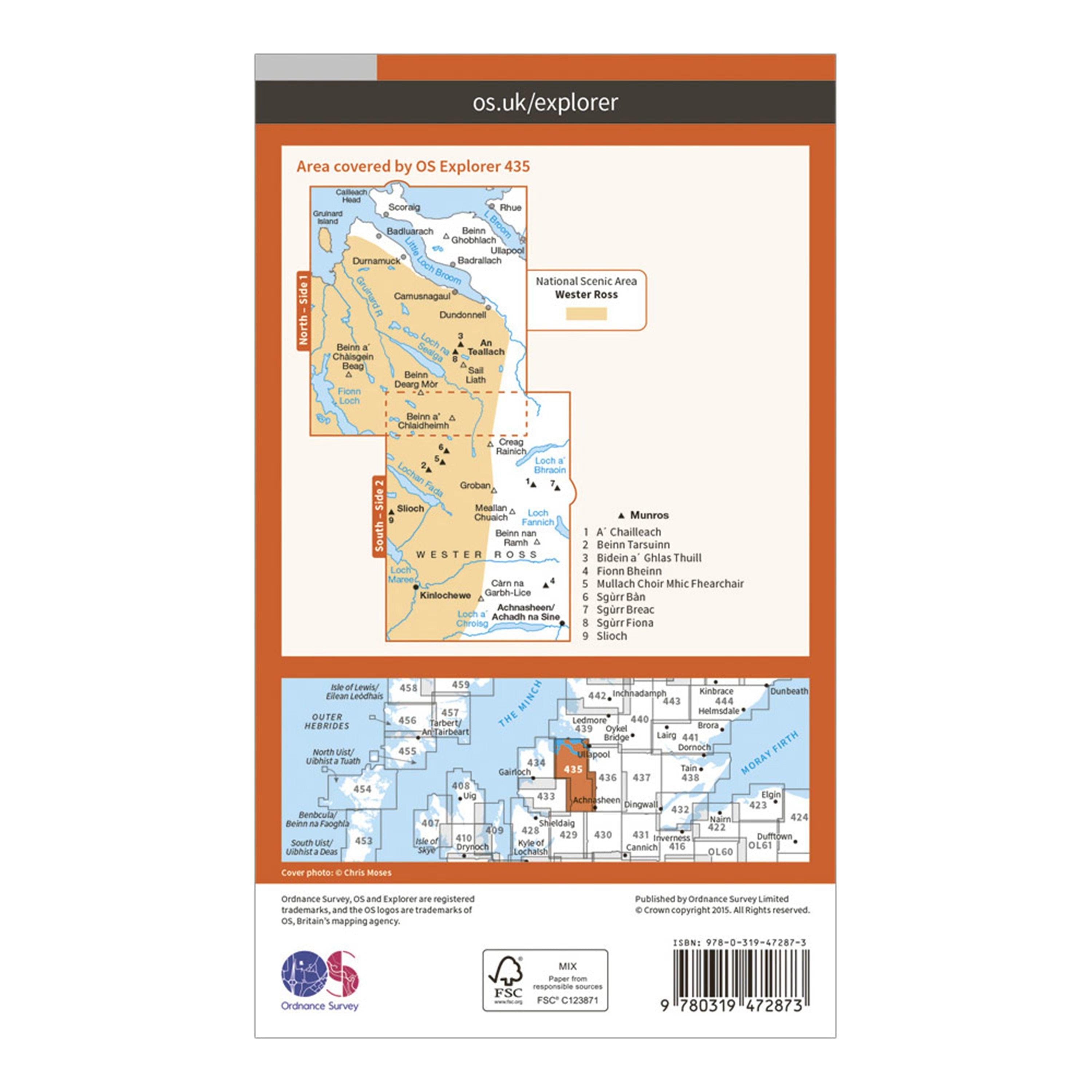 Explorer Active 435 An Teallach & Slioch Map With Digital Version