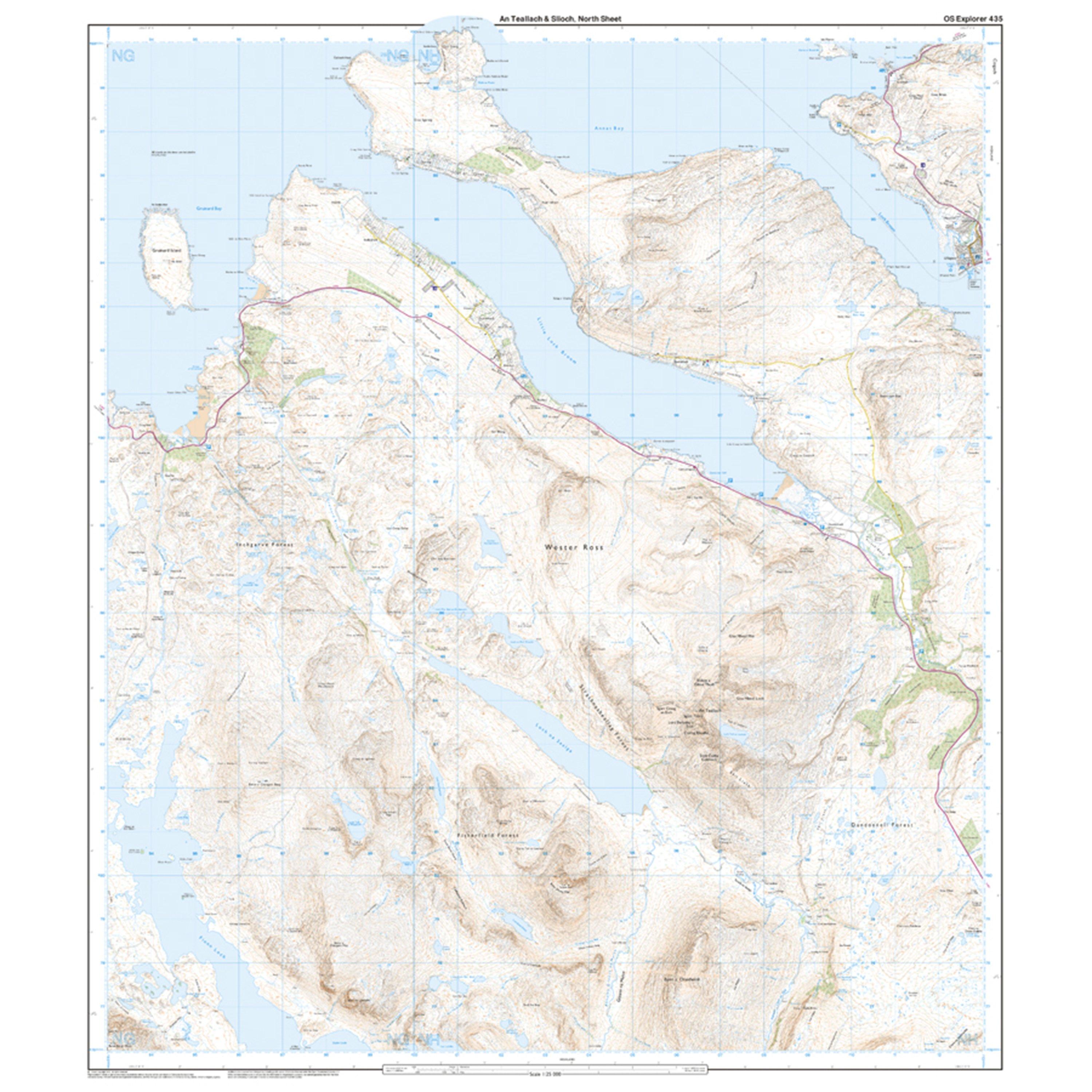 Explorer Active 435 An Teallach & Slioch Map With Digital Version