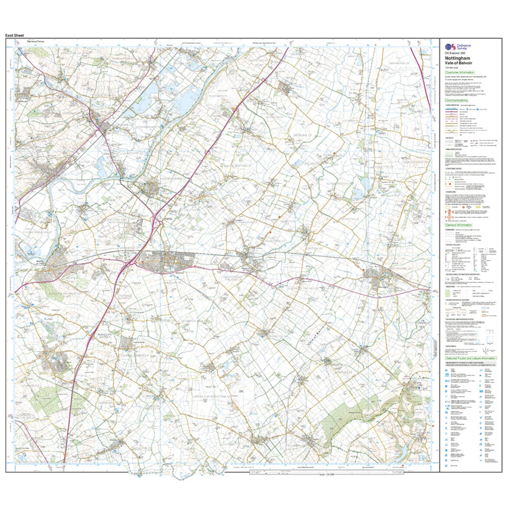 Explorer 260 Nottingham Map With Digital Version