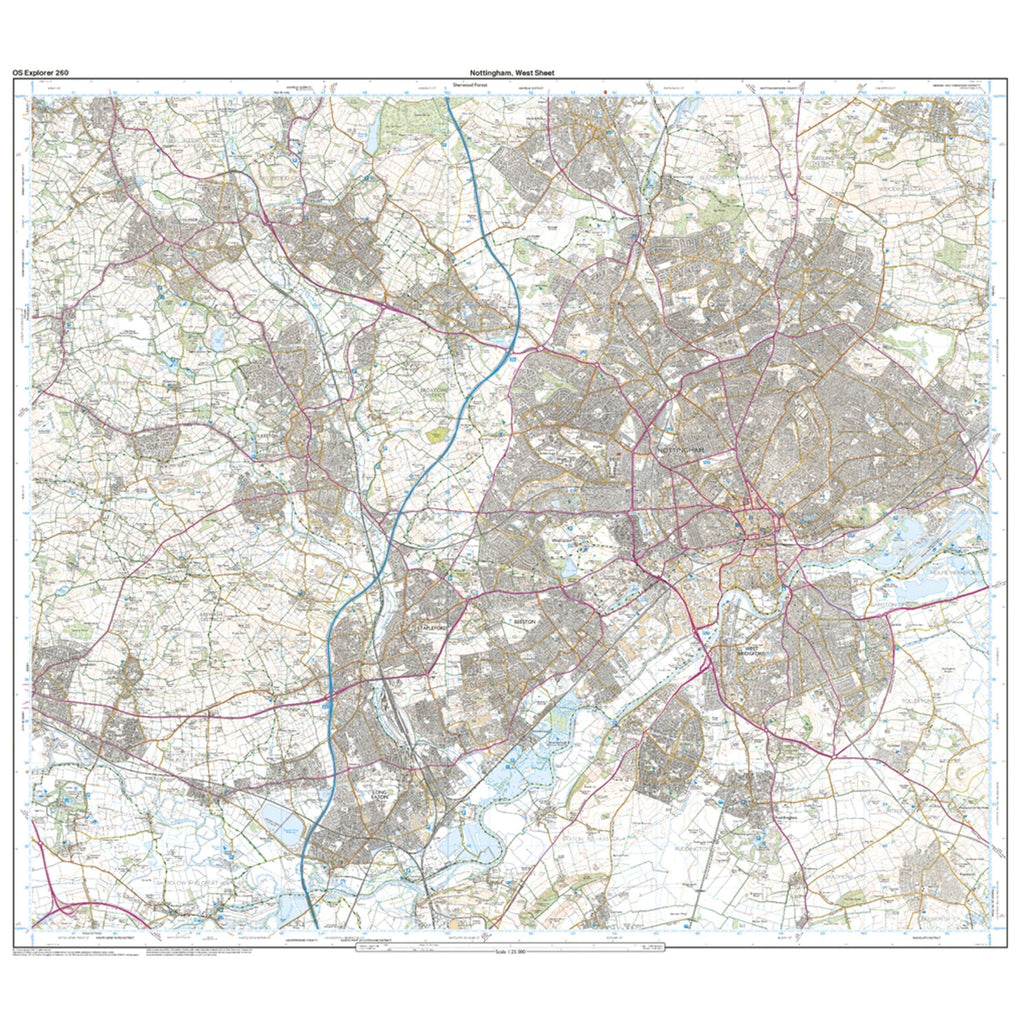 Explorer 260 Nottingham Map With Digital Version