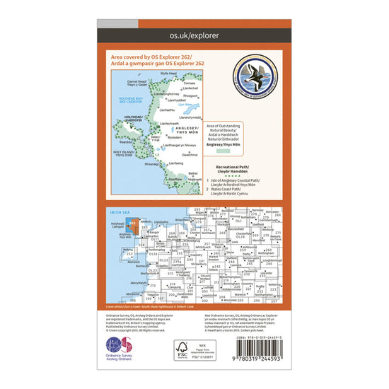 Explorer 262 Anglesey West Map With Digital Version