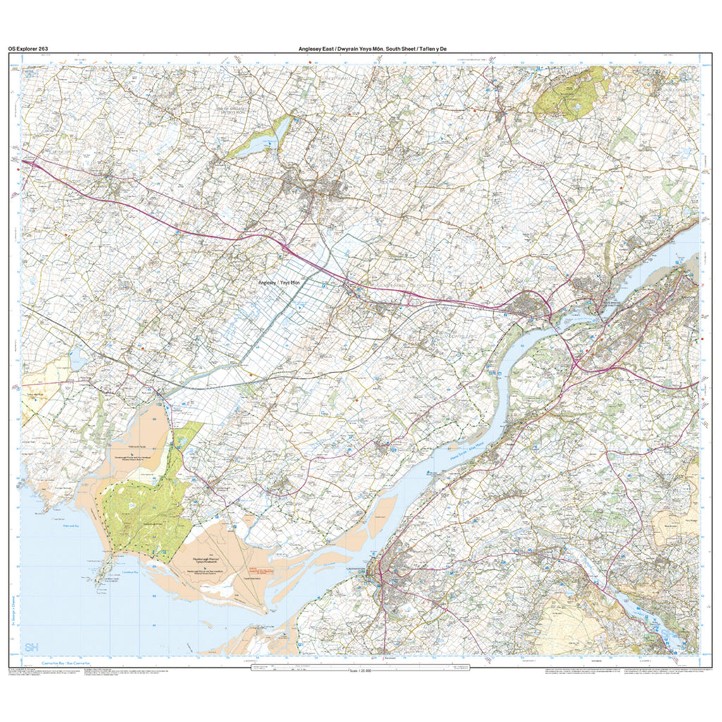 Explorer Maps England Ordnance Survey Explorer 263 Anglesey East Map With Digital Version ...