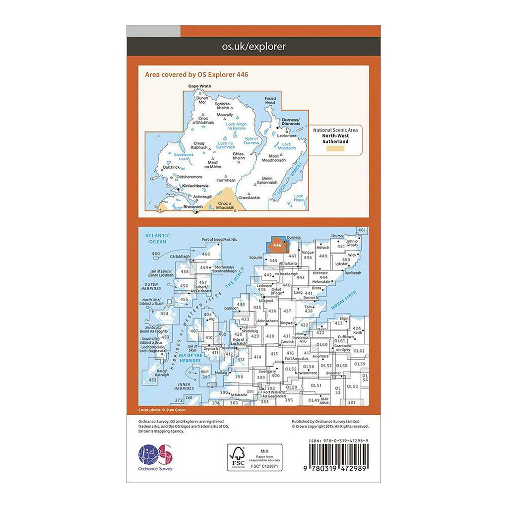 Explorer Active 446 Durness & Cape Wrath Map With Digital Version