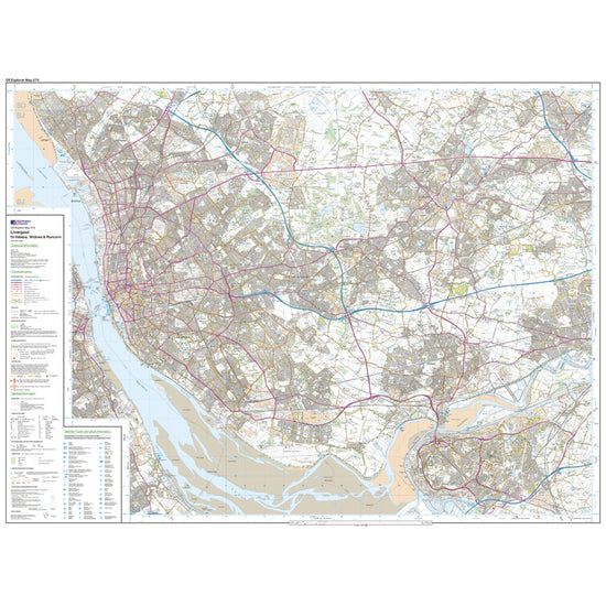 Explorer 275 Liverpool, St Helens, Widnes & Runcorn Map With Digital Version