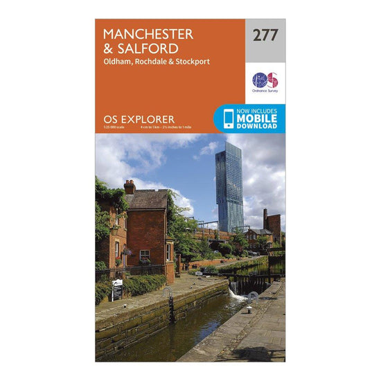 Explorer 277 Manchester & Salford Map With Digital Version