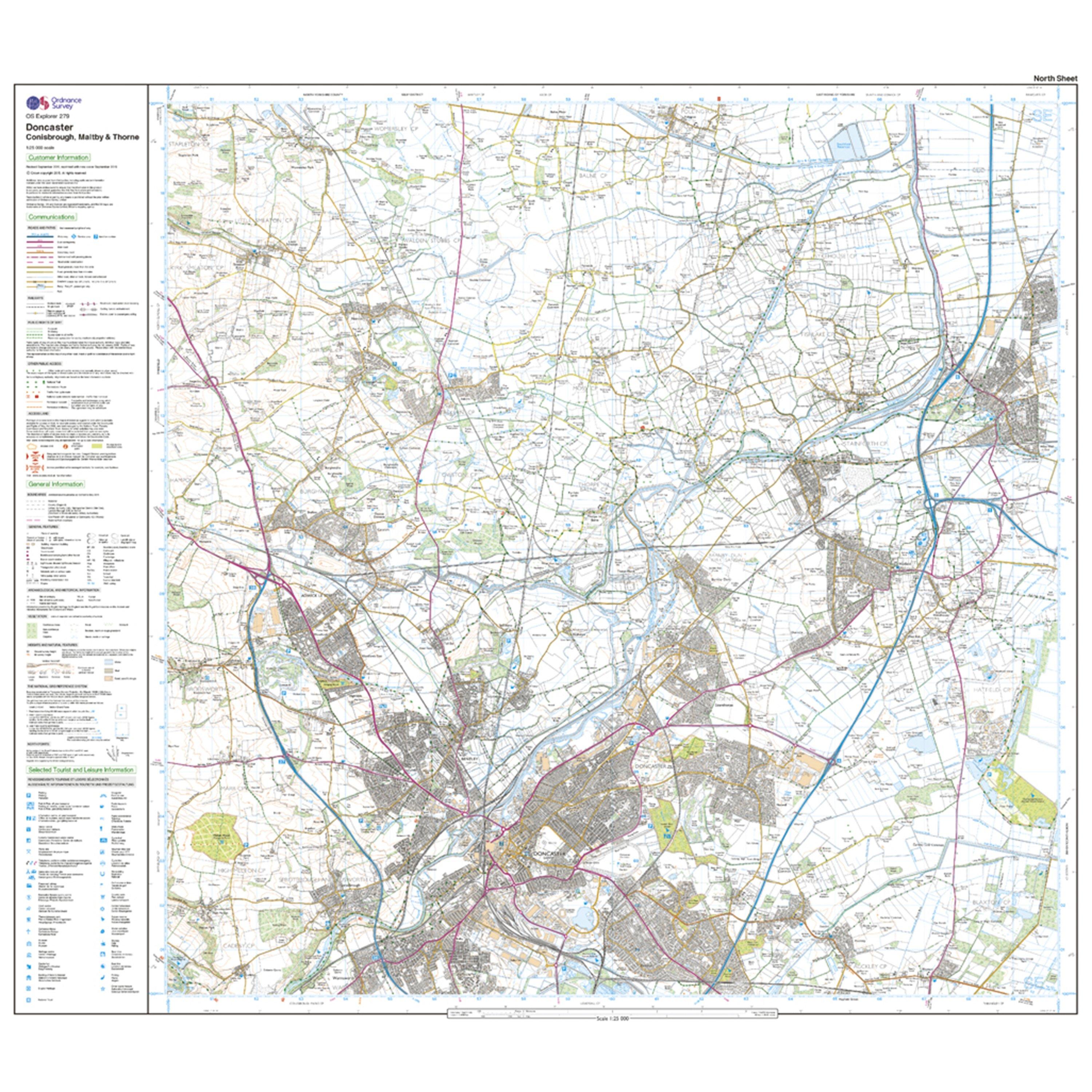 Explorer 279 Doncaster Map With Digital Version