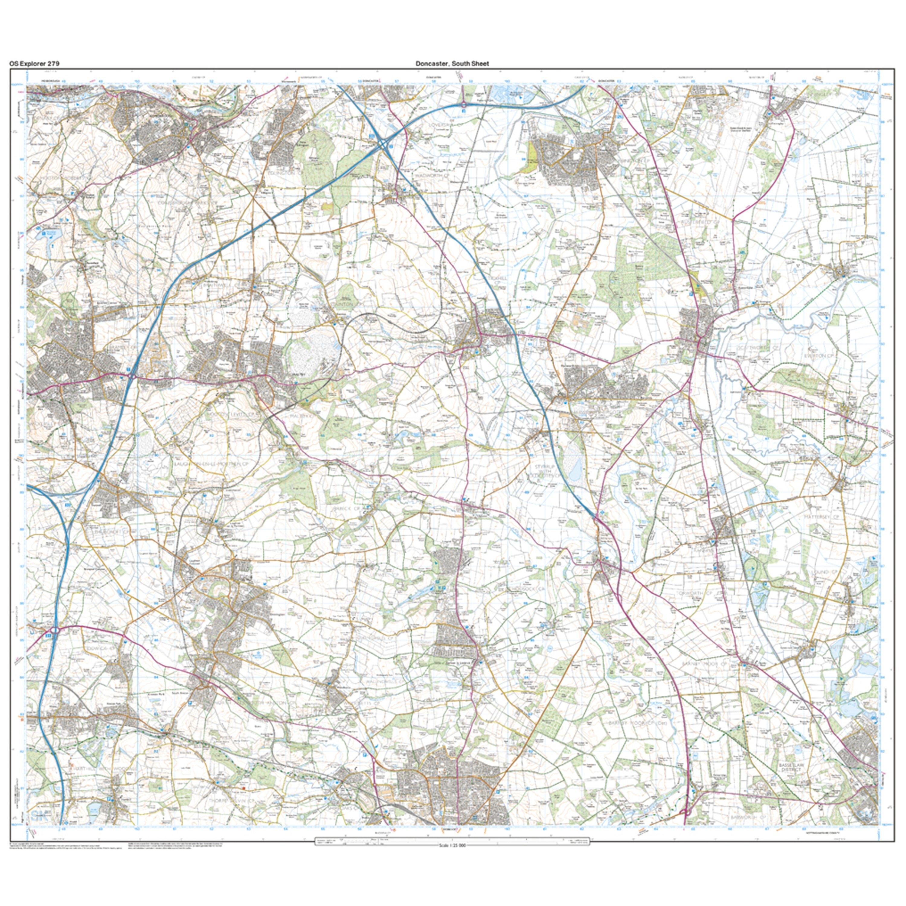 Explorer 279 Doncaster Map With Digital Version