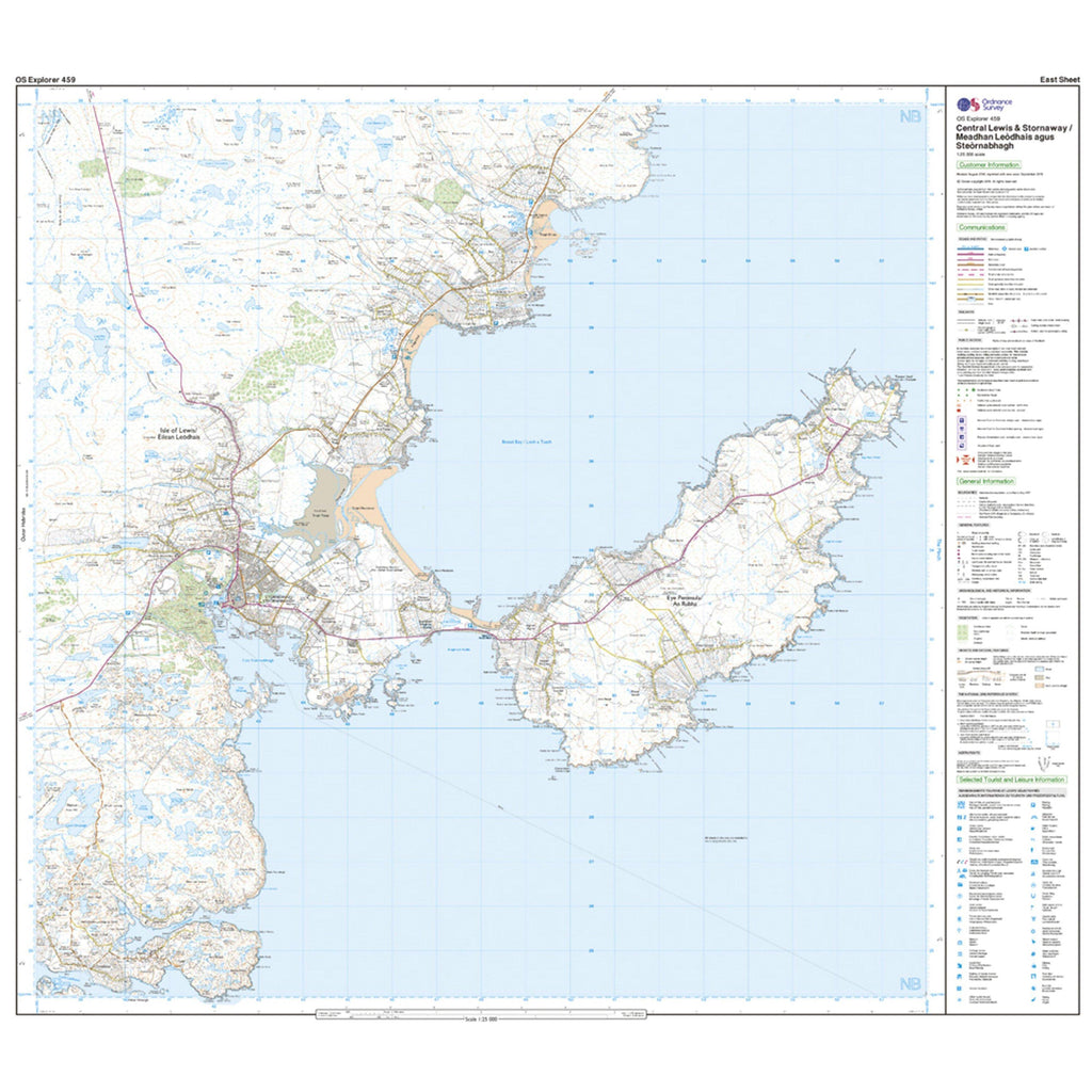 Explorer Active 459 Central Lewis & Stornaway Map With Digital Version