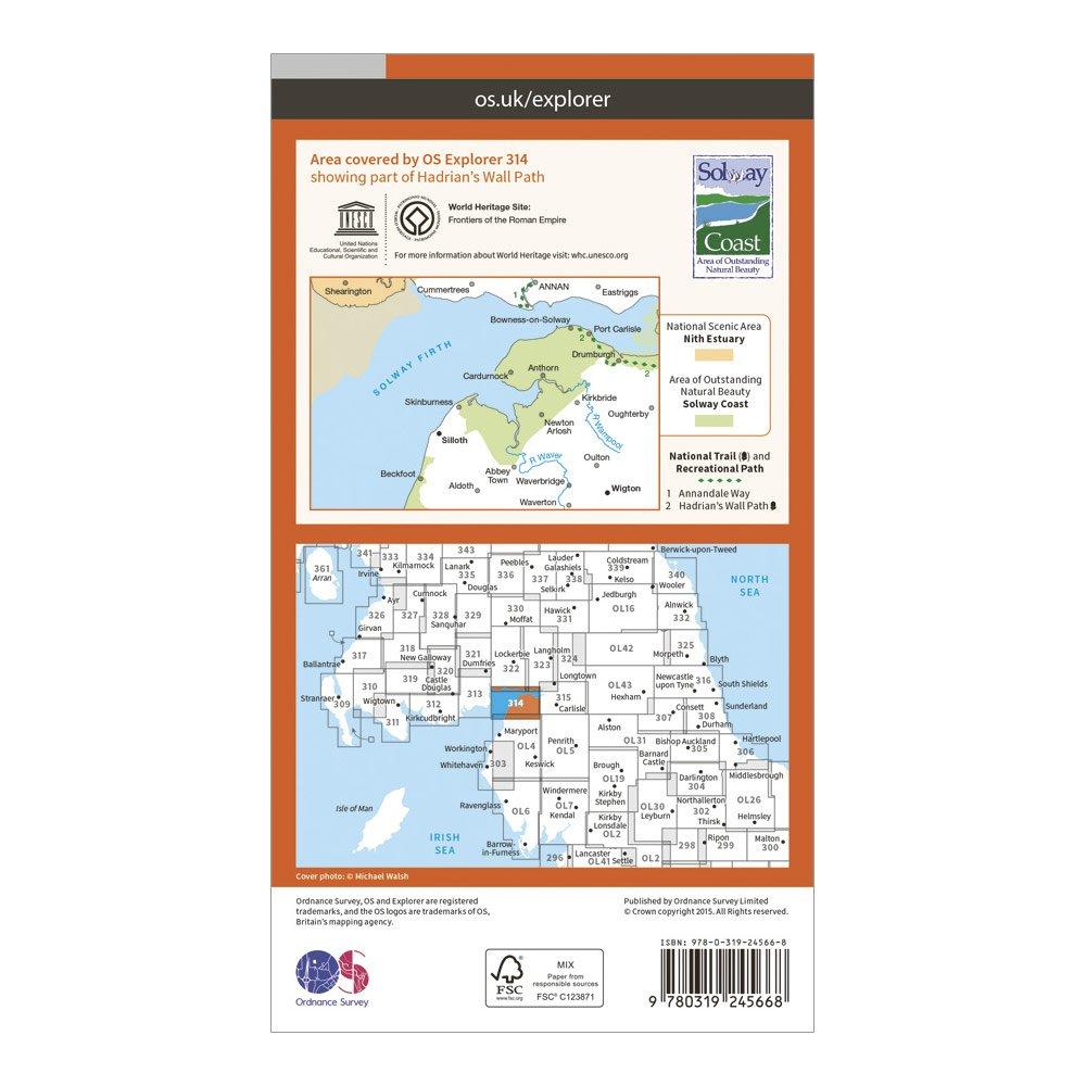 Explorer 314 Solway Firth Map With Digital Version