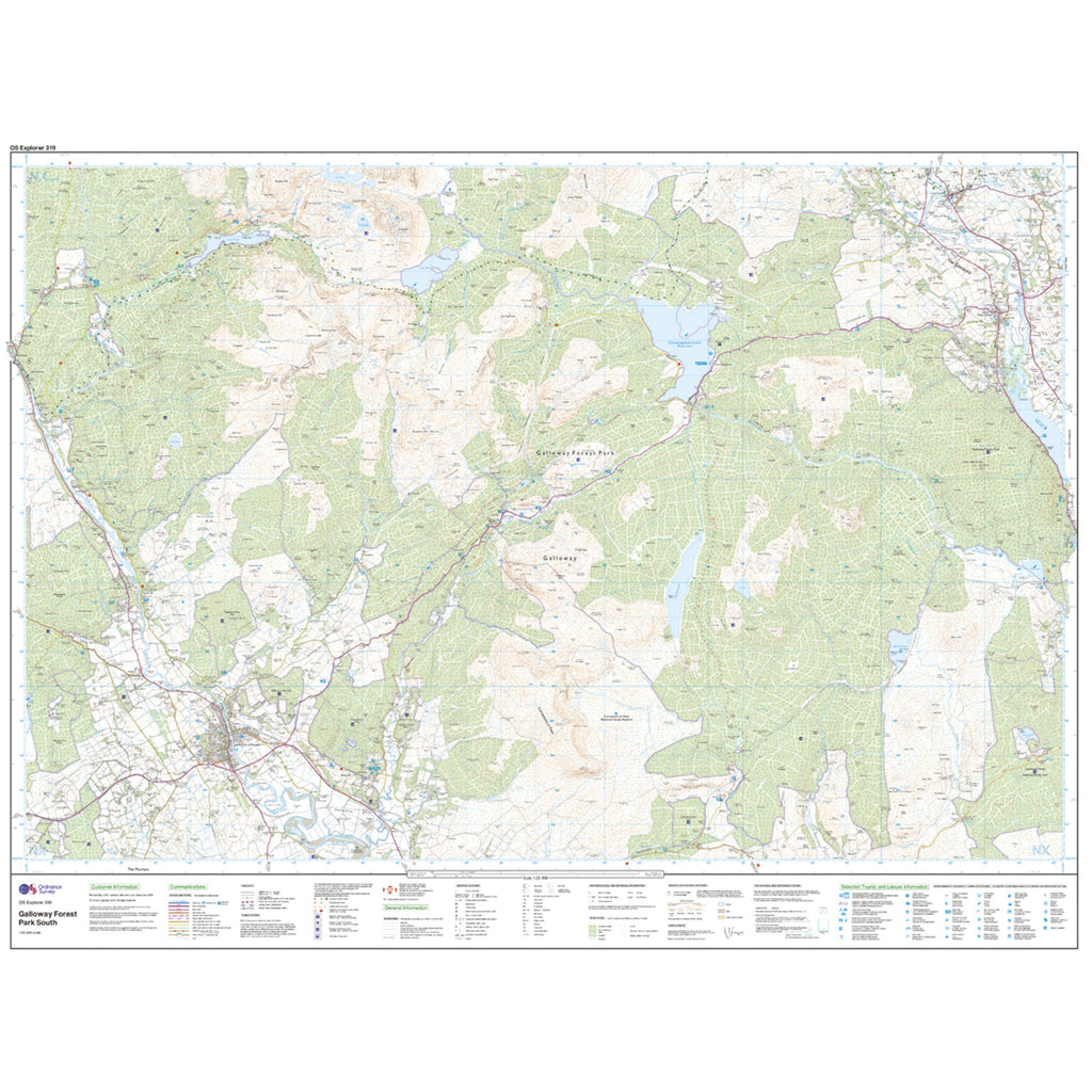 Explorer 319 Galloway Forest Park South Map With Digital Version