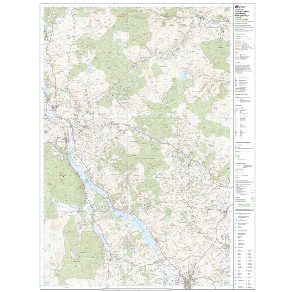 Explorer 320 Castle Douglas, Loch Ken & New Galloway Map With Digital Version