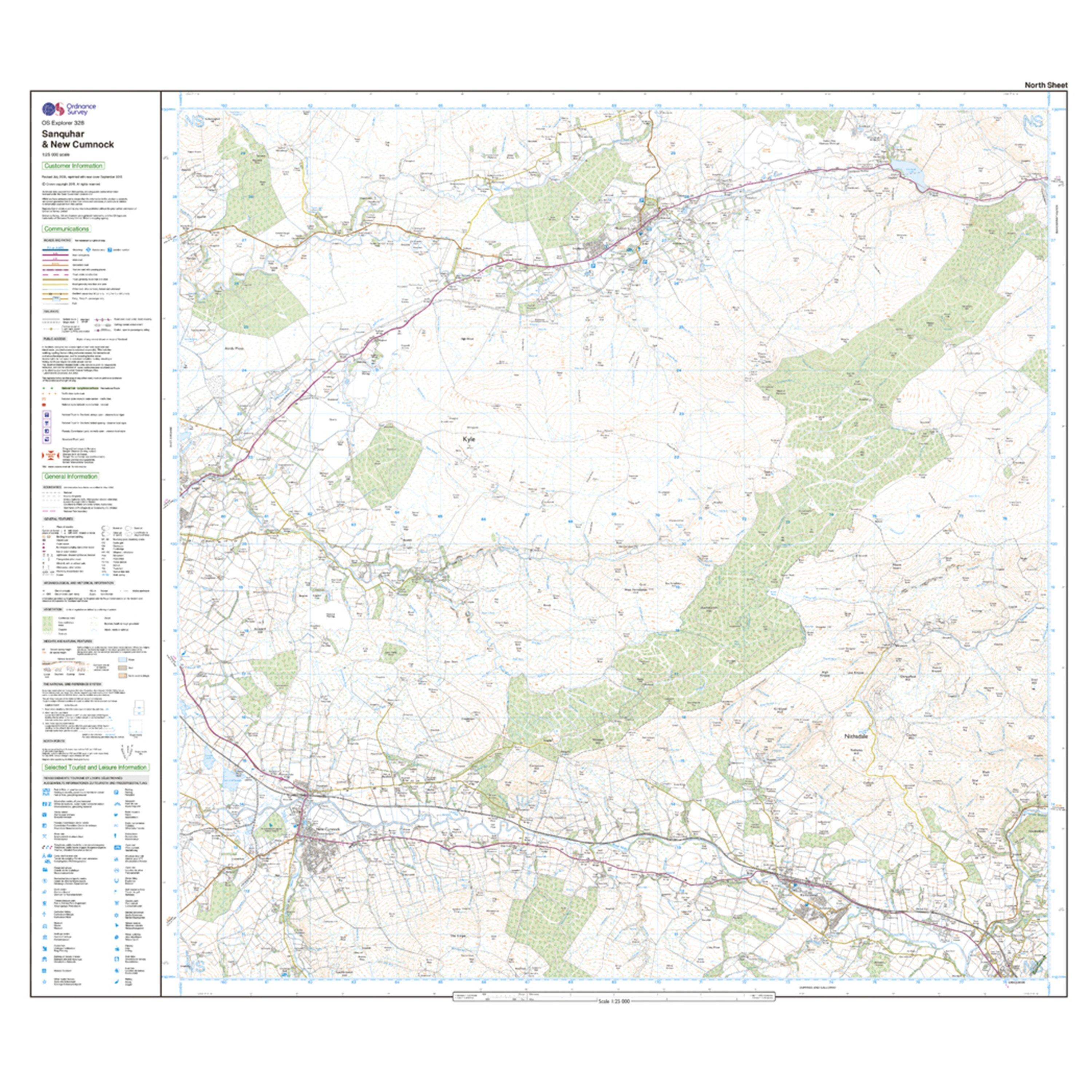 Explorer 328 Sanquhar & New Cumnock Map With Digital Version