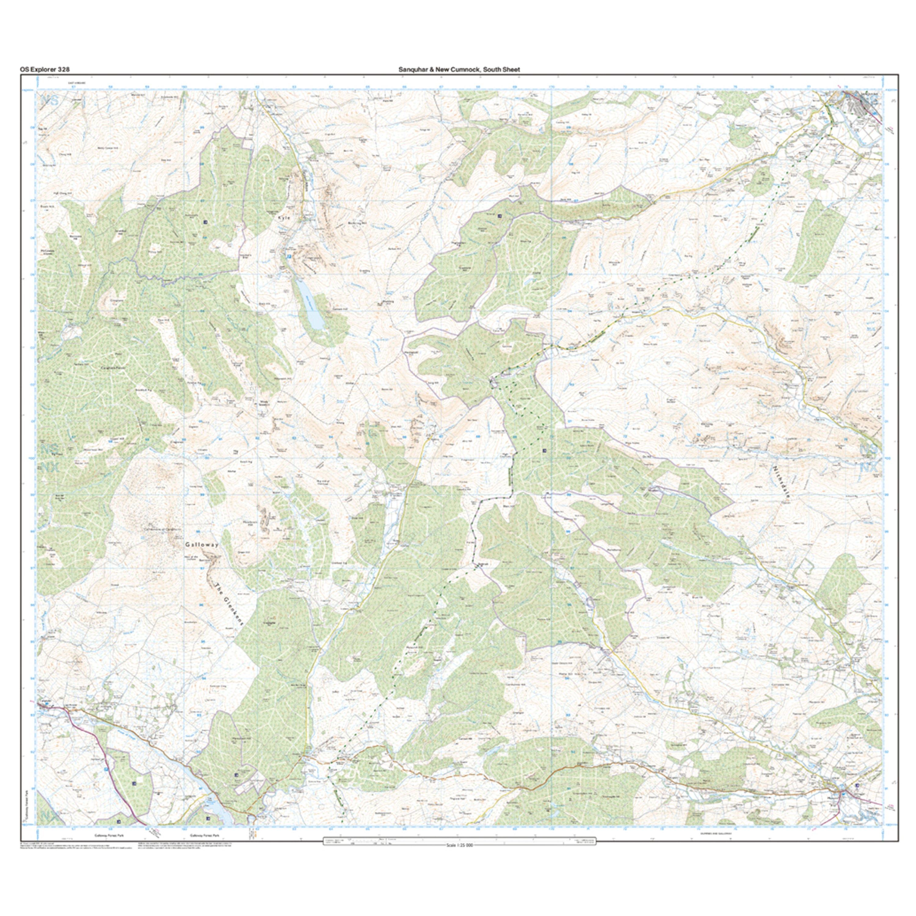 Explorer 328 Sanquhar & New Cumnock Map With Digital Version