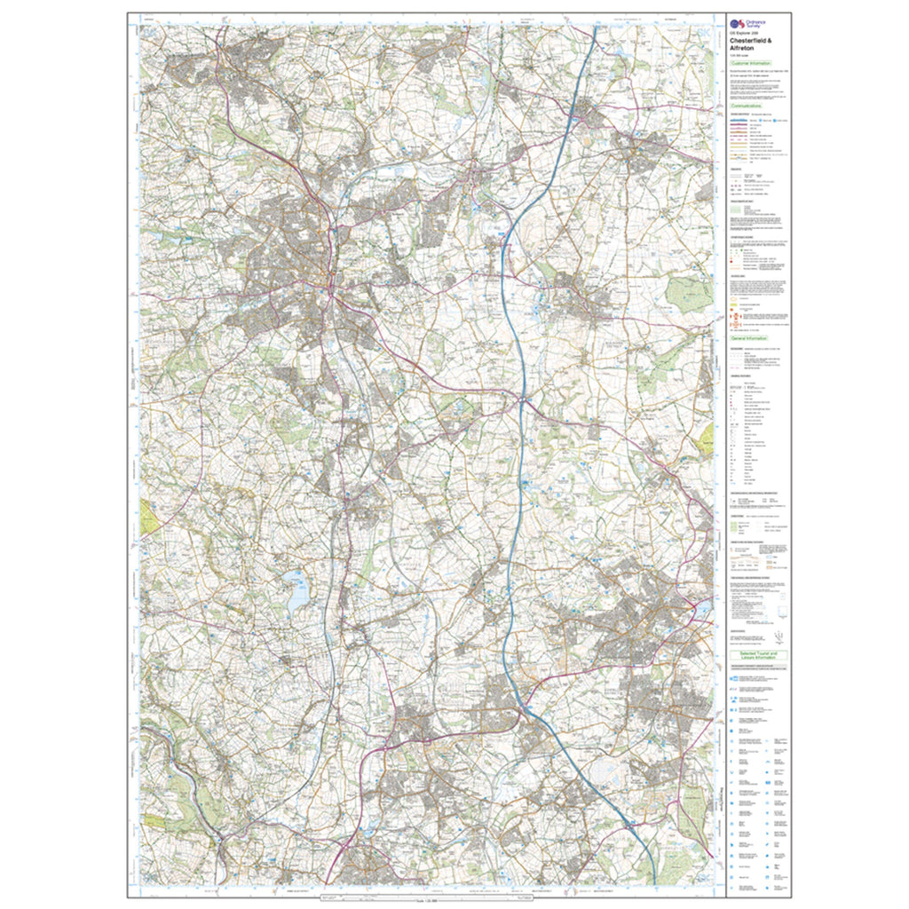Explorer 269 Chesterfield & Alfreton Map With Digital Version