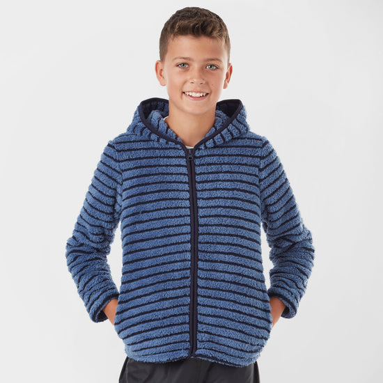 Kid’s Teddy Stripe Hooded Fleece