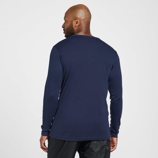 Mens Long-sleeve Thermal Crew Neck Top Navy