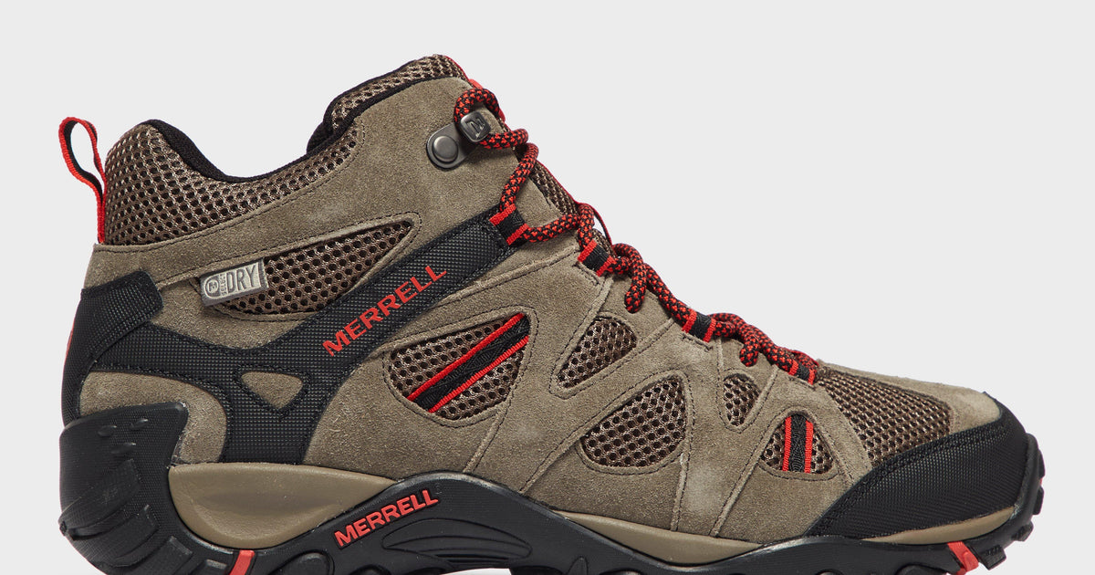 Brown Merrell Men's Deverta Vent Waterproof Boot – Blacks