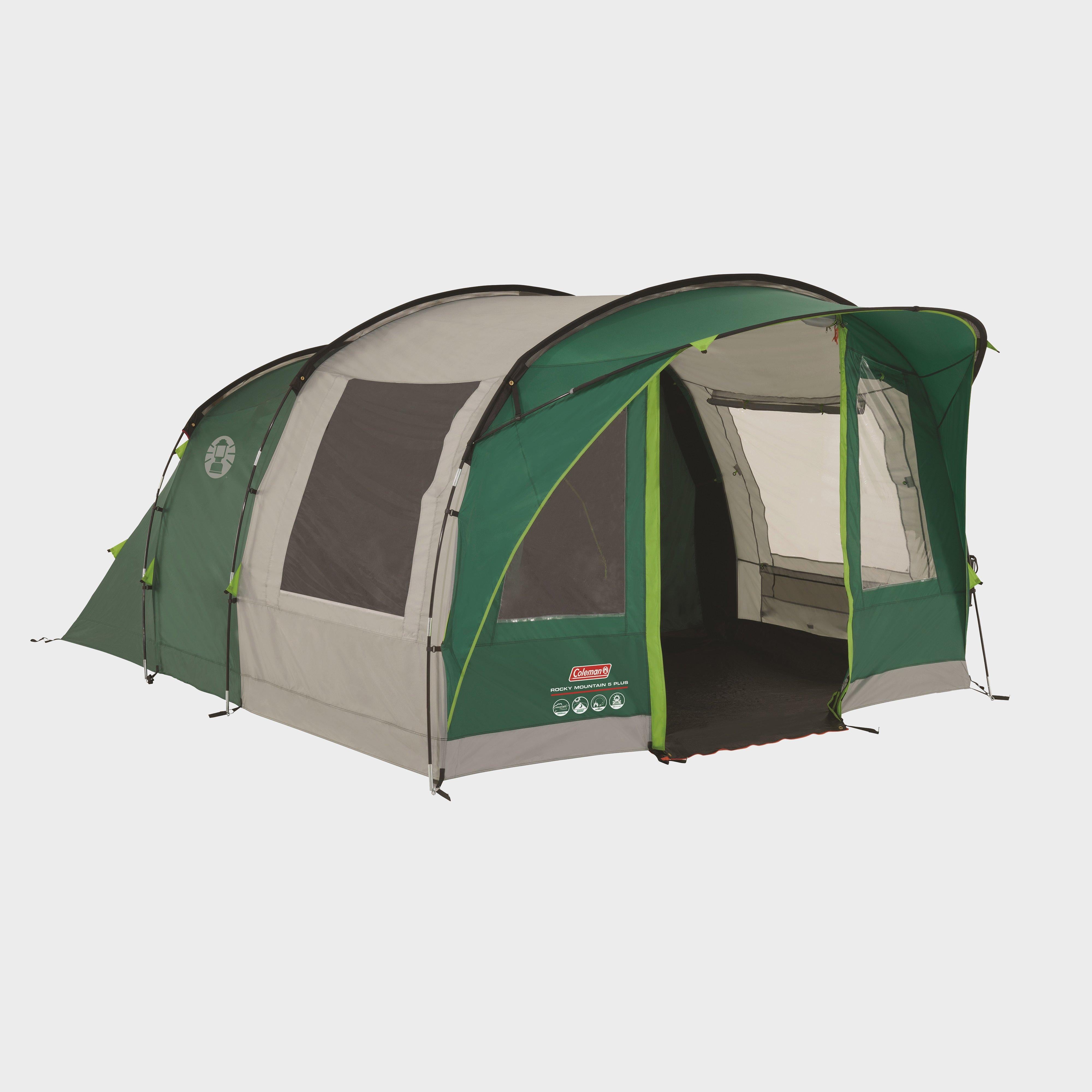 coleman rocky mountain 5 plus tent Green Coleman Rocky Mountain 5 Plus Tent – Blacks