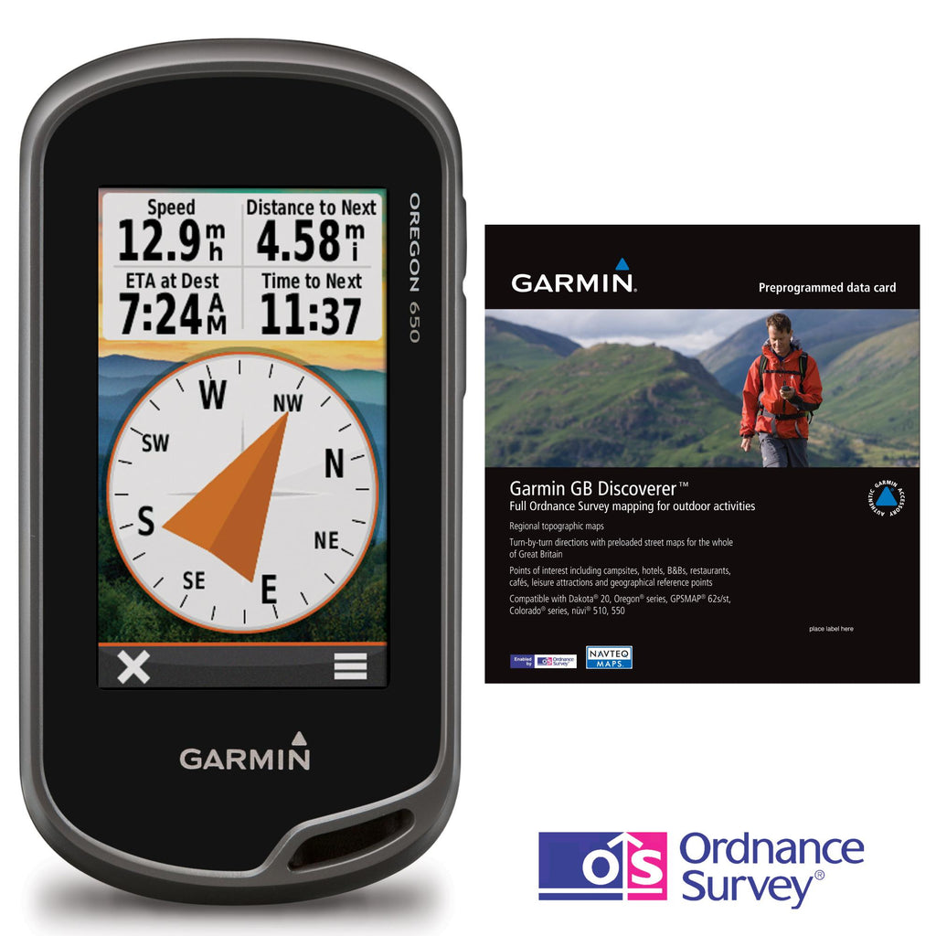Oregon 650 GPS Discoverer™ Bundle (with GB 1:50K Map)