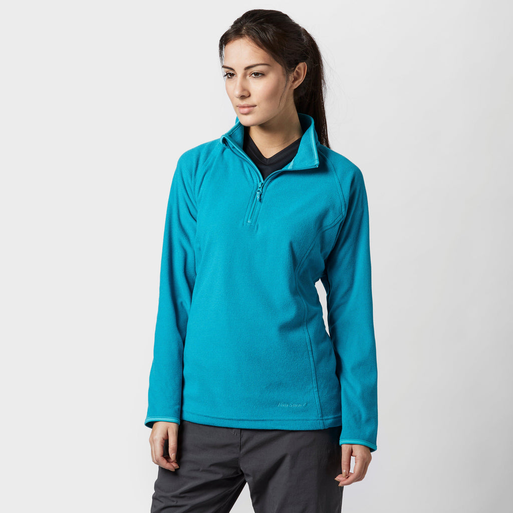 Women's Half Zip Micro Stripe Fleece