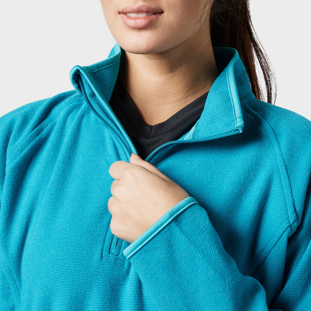 Women's Half Zip Micro Stripe Fleece