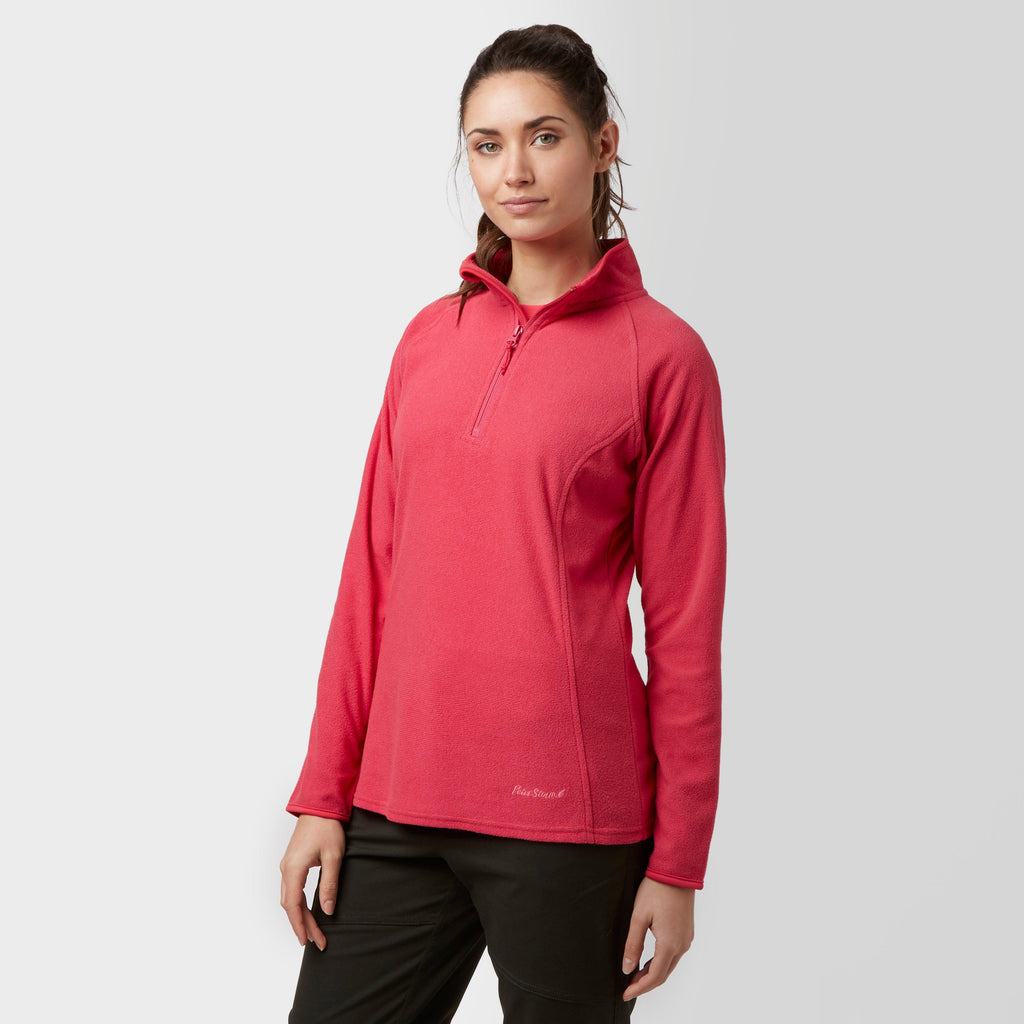 Women's Half Zip Striped Microfleece