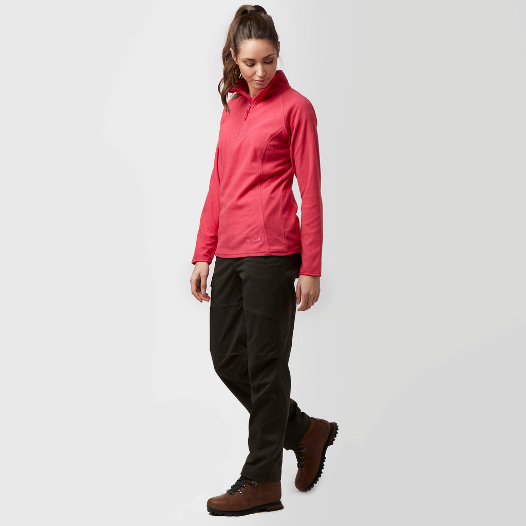 Women's Half Zip Striped Microfleece