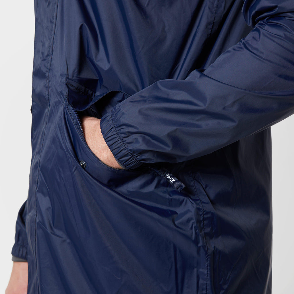 Mens Packable Parka Jacket Navy