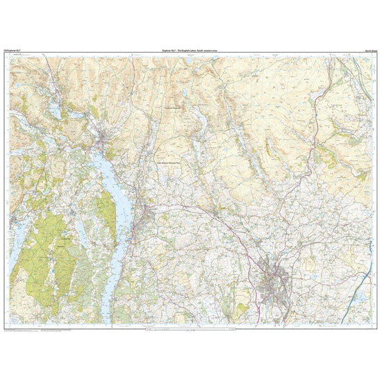 OL 7 Explorer The Lake District: South-eastern area Map