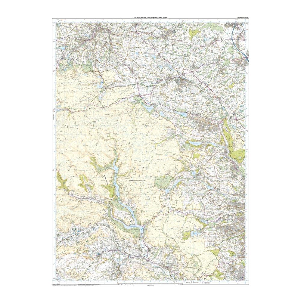 Explorer OL1 The Peak District – Dark Peak Area With Digital Version